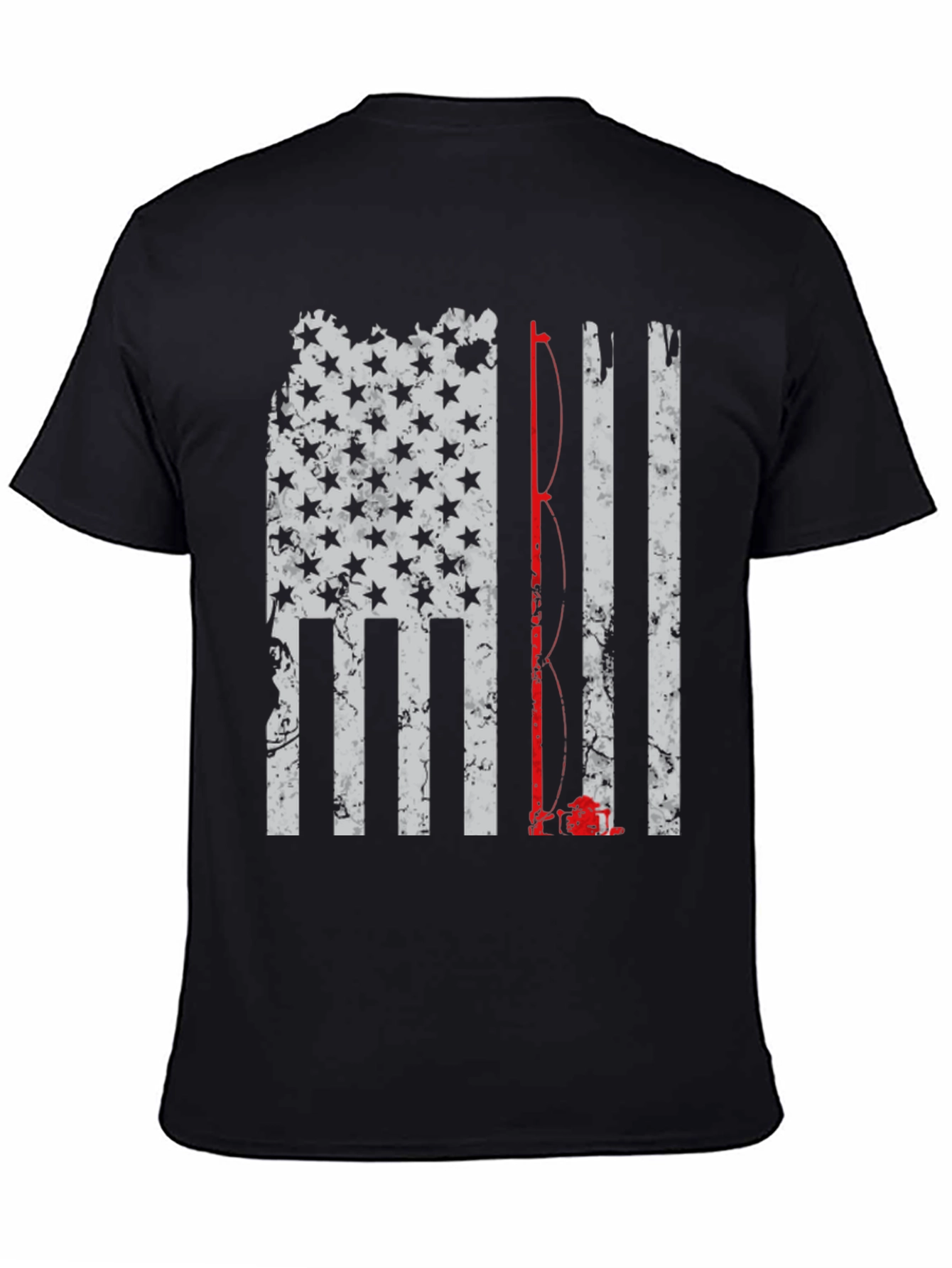 Fishing American Flag T-Shirt - Patriotic Angler Tee