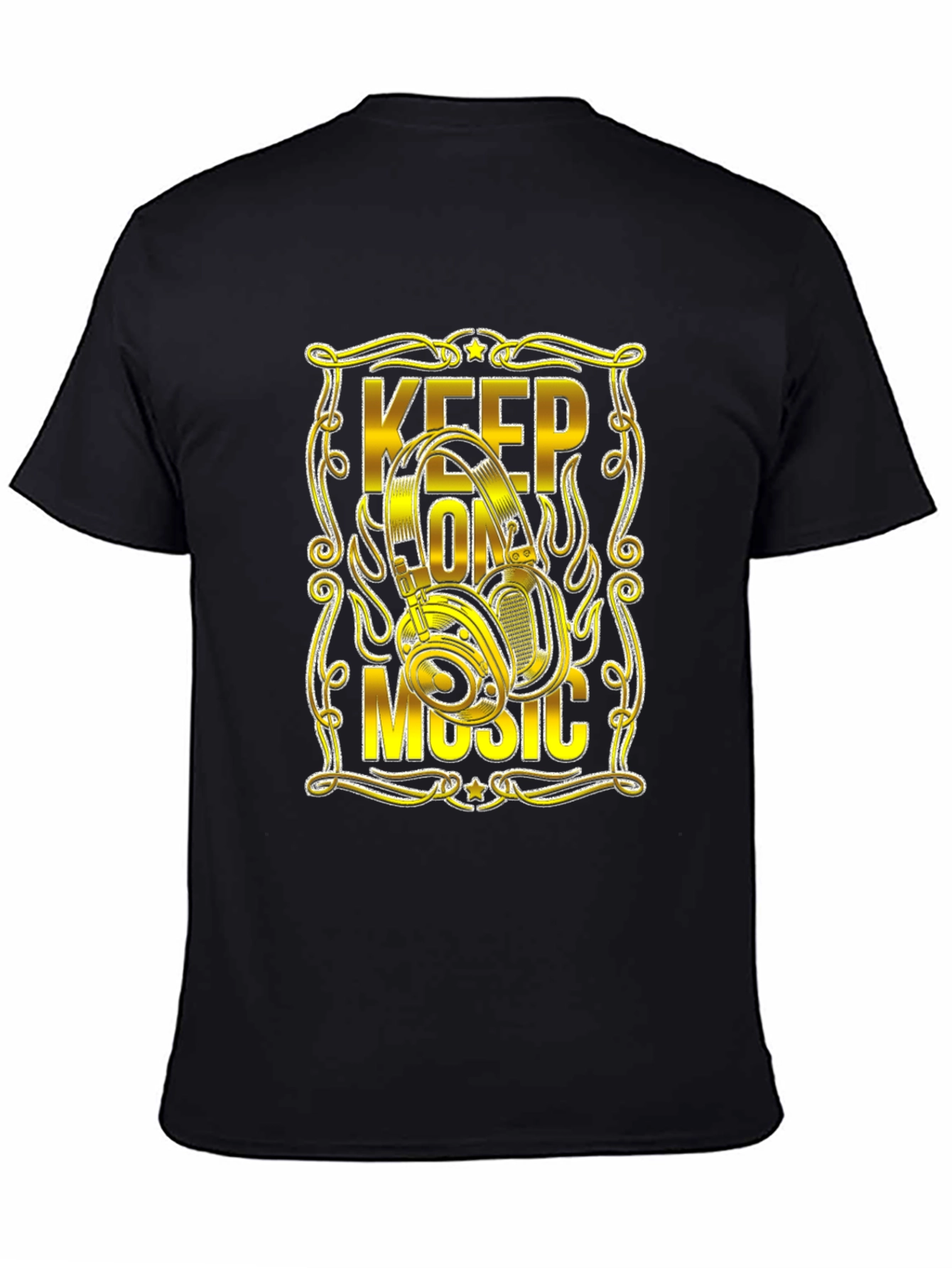 Keep On Music Headphones Graphic T-Shirt