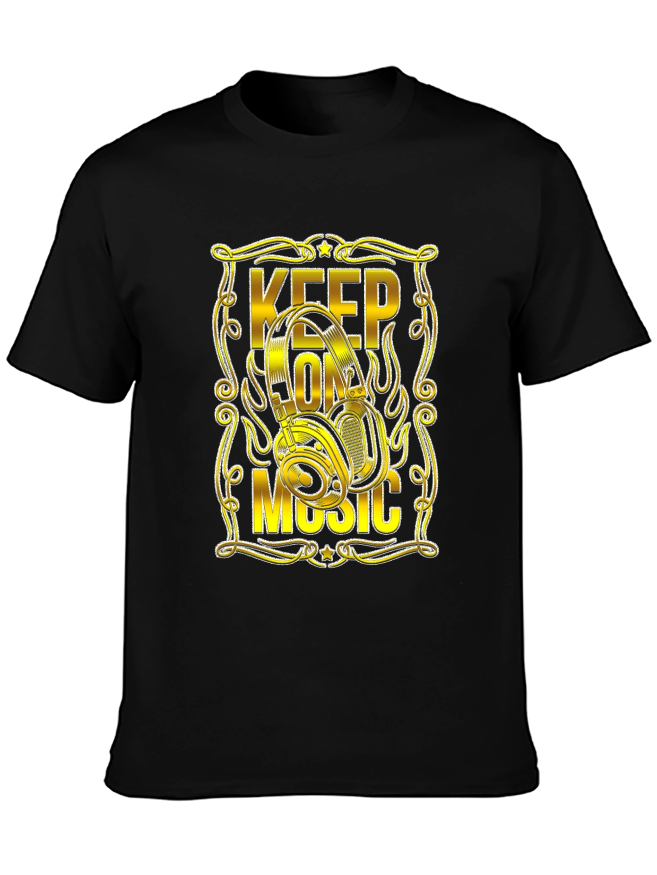 Keep On Music Headphones Graphic T-Shirt