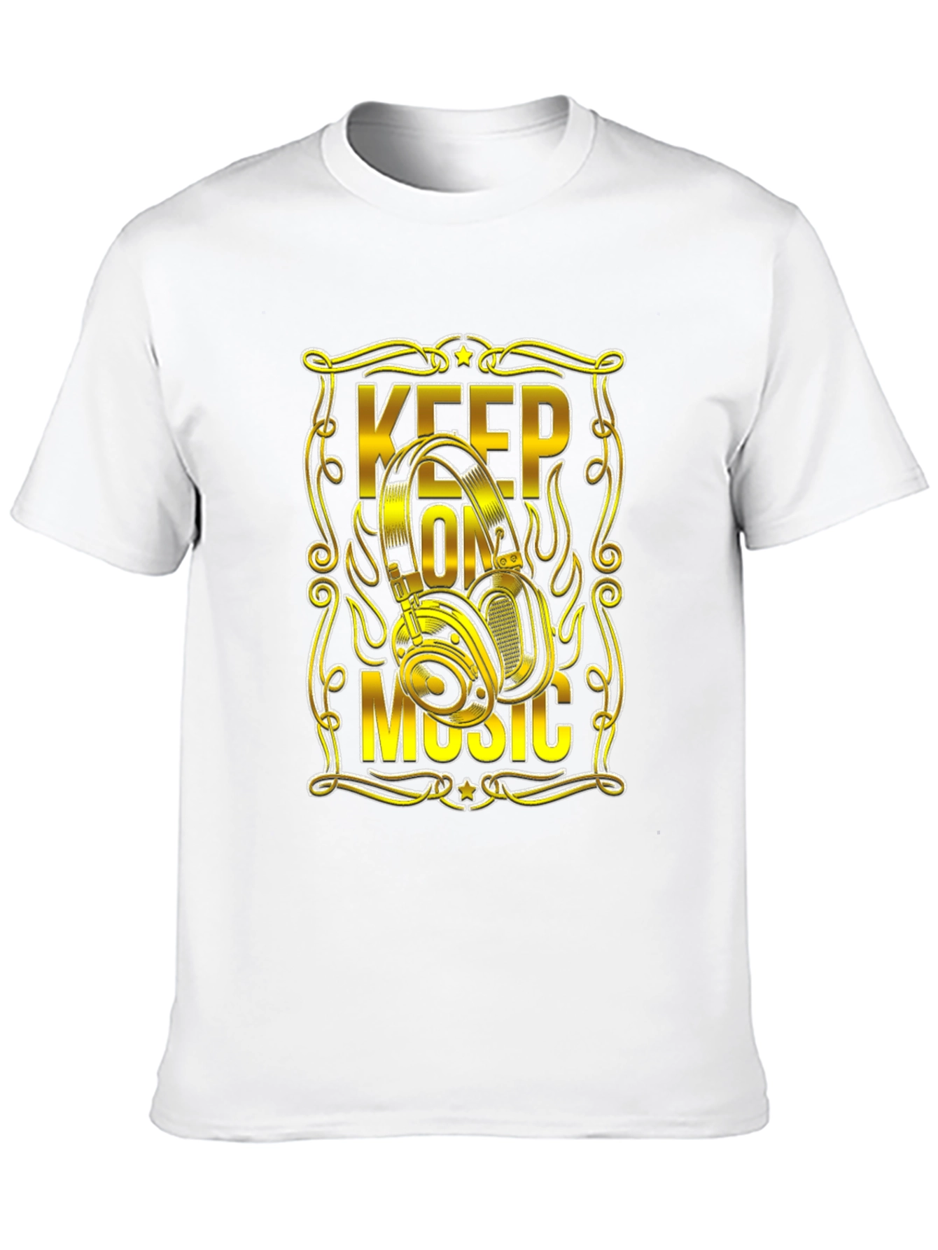 Keep On Music Headphones Graphic T-Shirt
