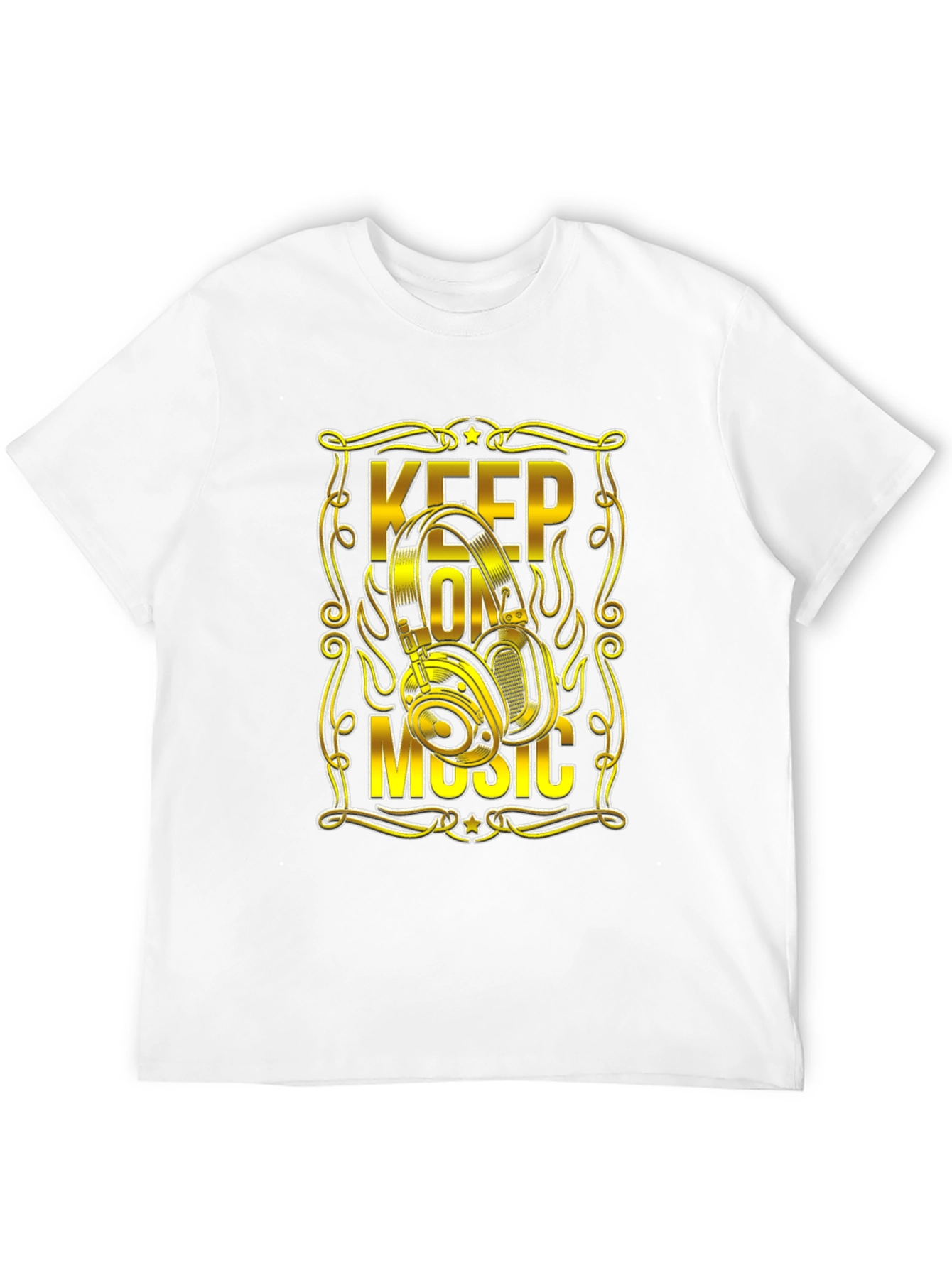 Keep On Music Headphones Graphic T-Shirt