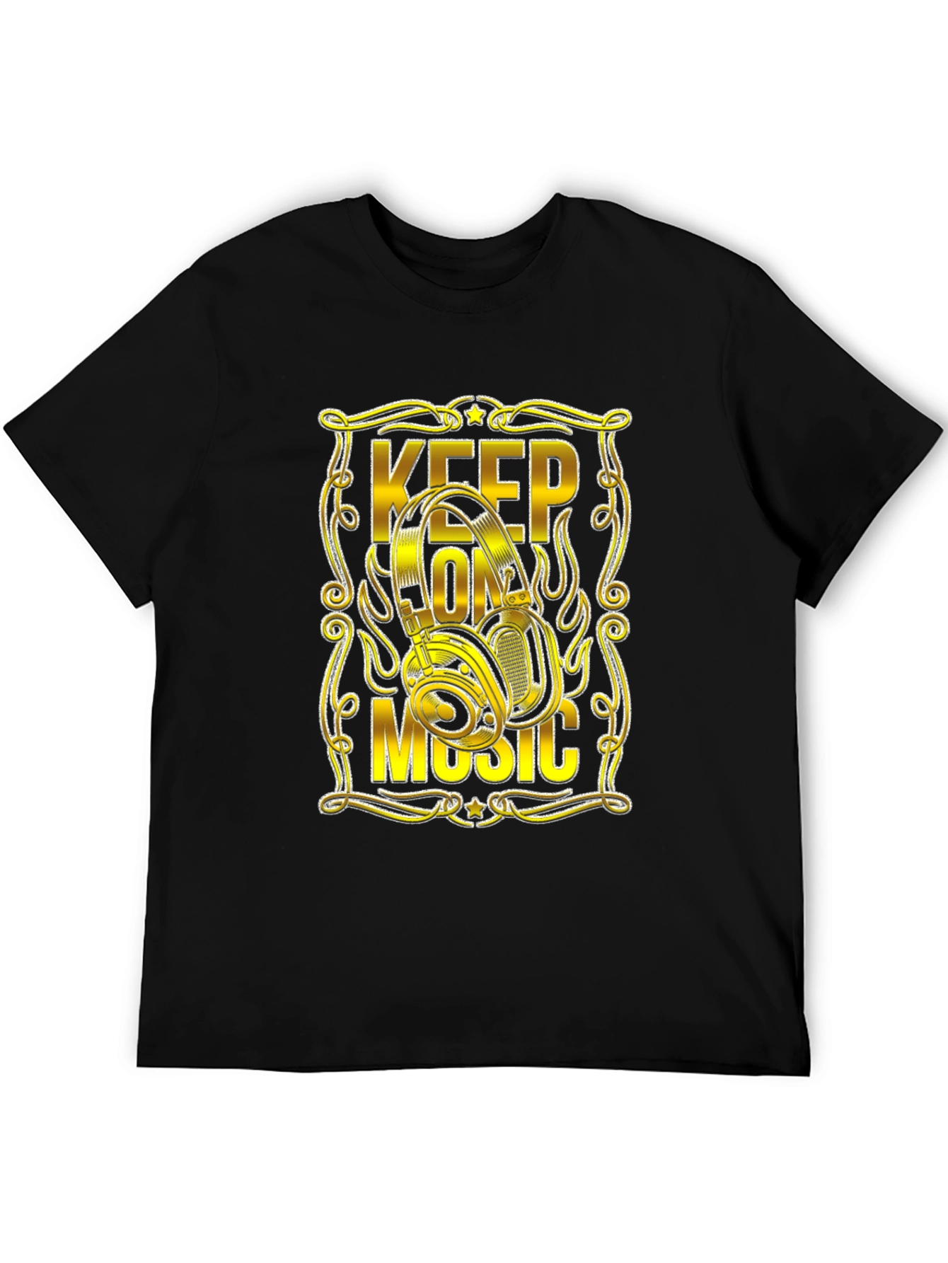 Keep On Music Headphones Graphic T-Shirt