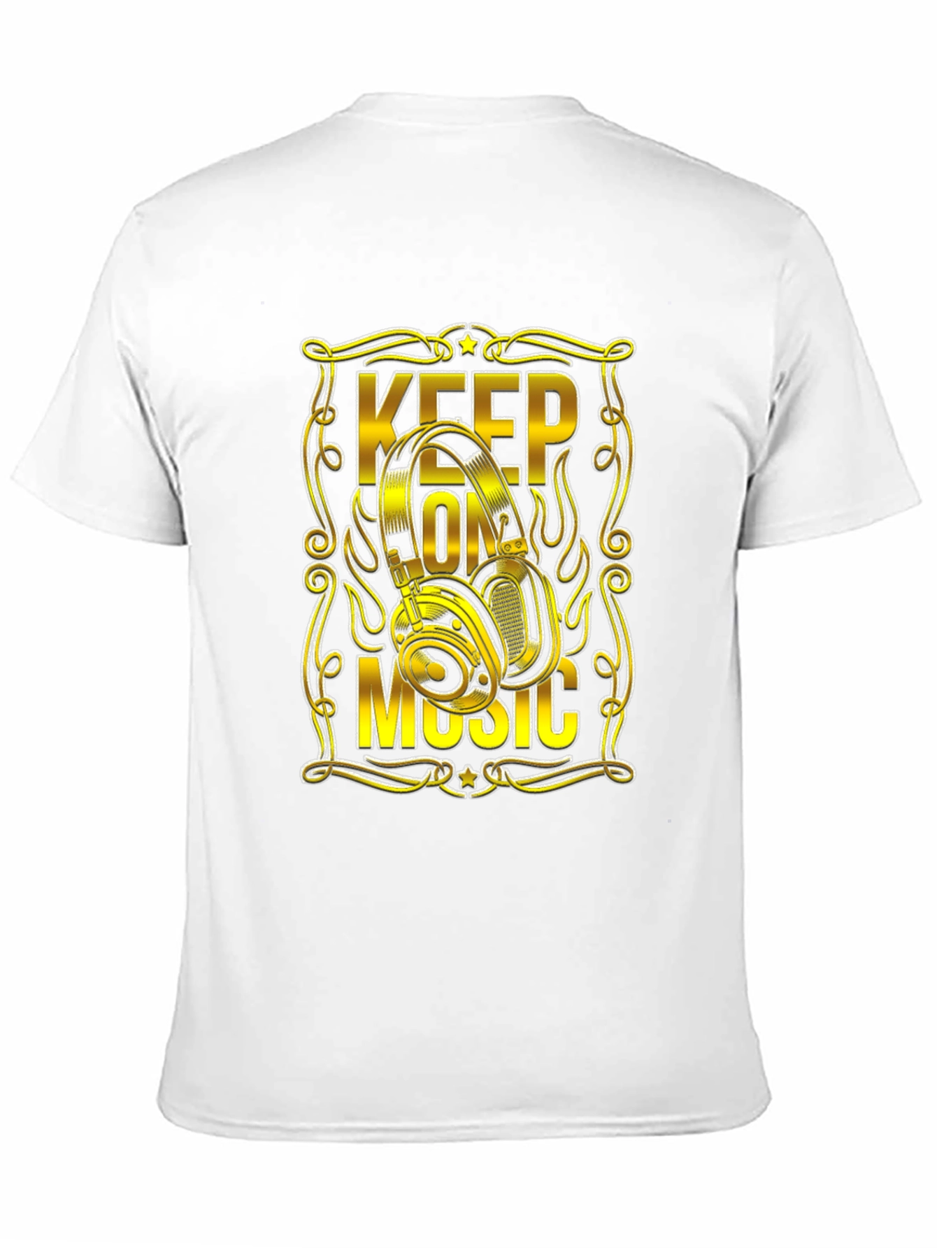 Keep On Music Headphones Graphic T-Shirt