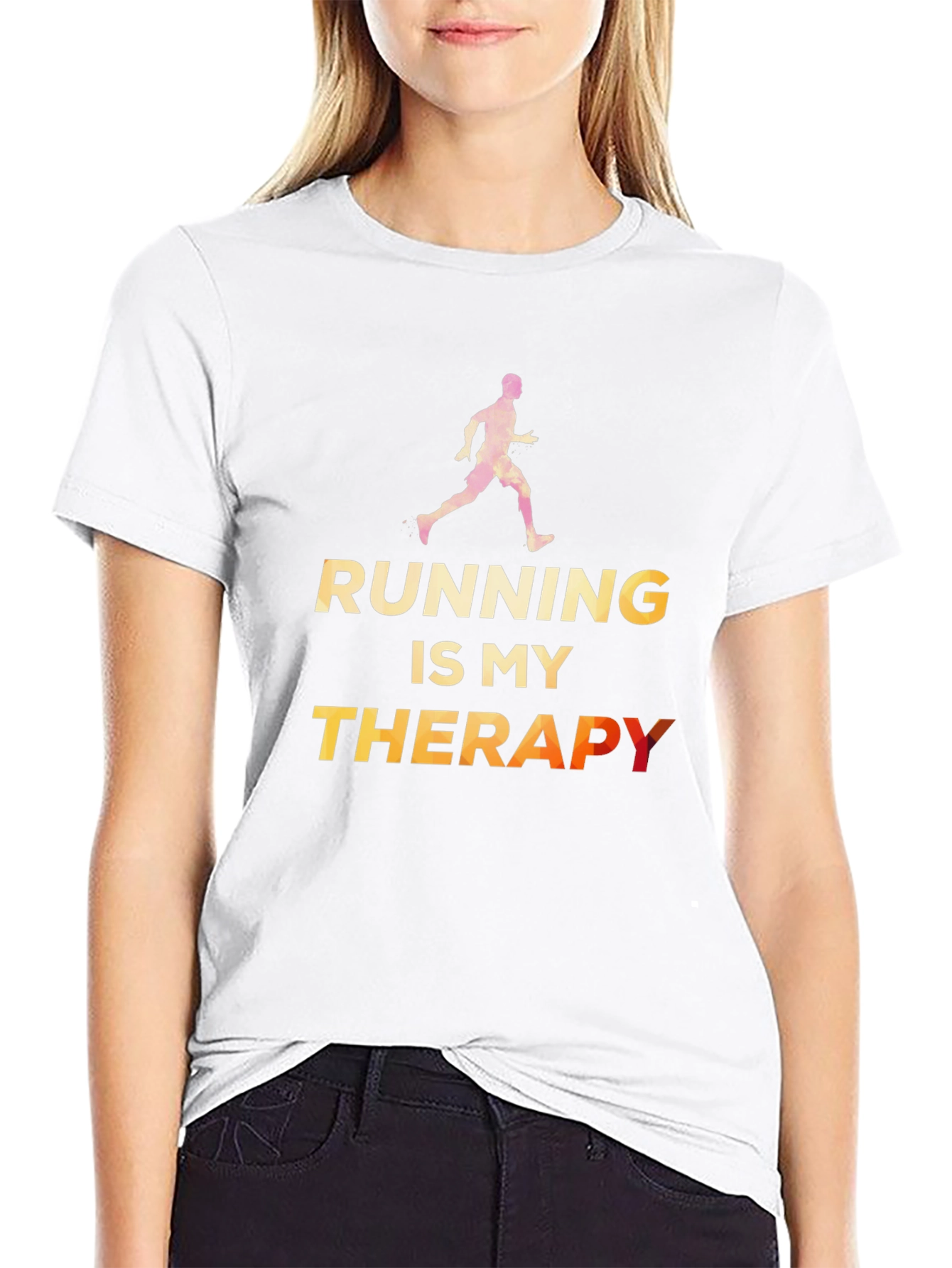 Running is My Therapy Graphic Tee