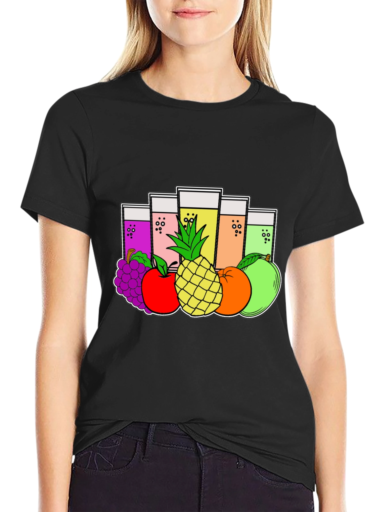 Fruity Juice Graphic Tee - Black T-Shirt