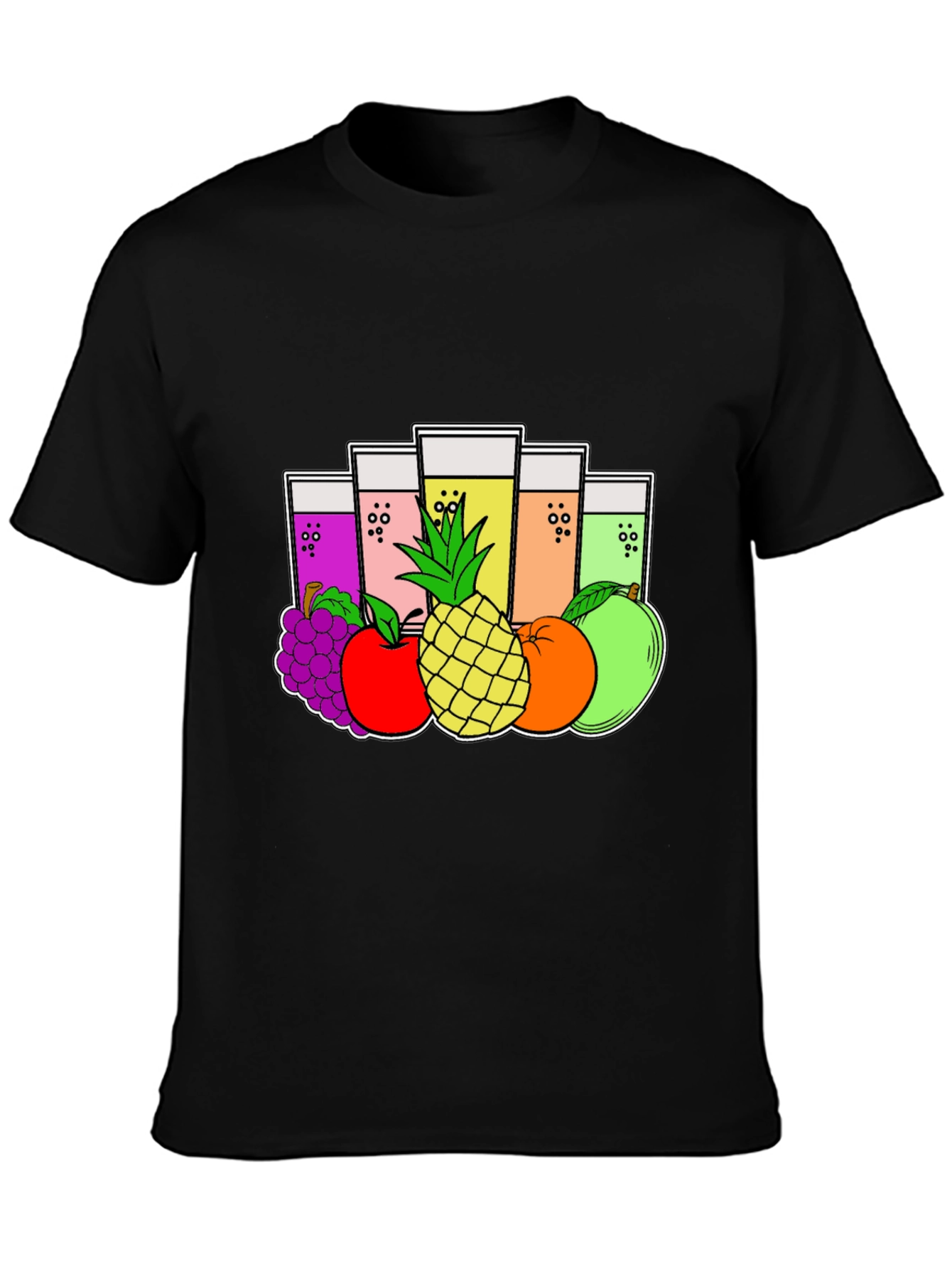 Fruity Juice Graphic Tee - Black T-Shirt