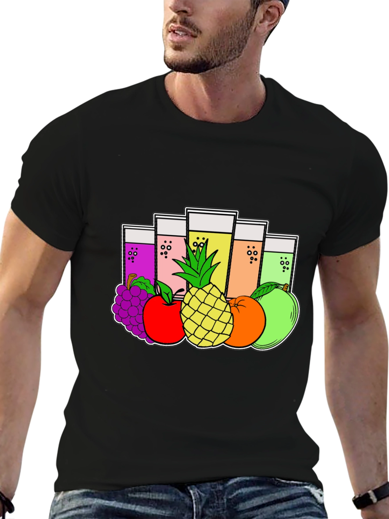 Fruity Juice Graphic Tee - Black T-Shirt