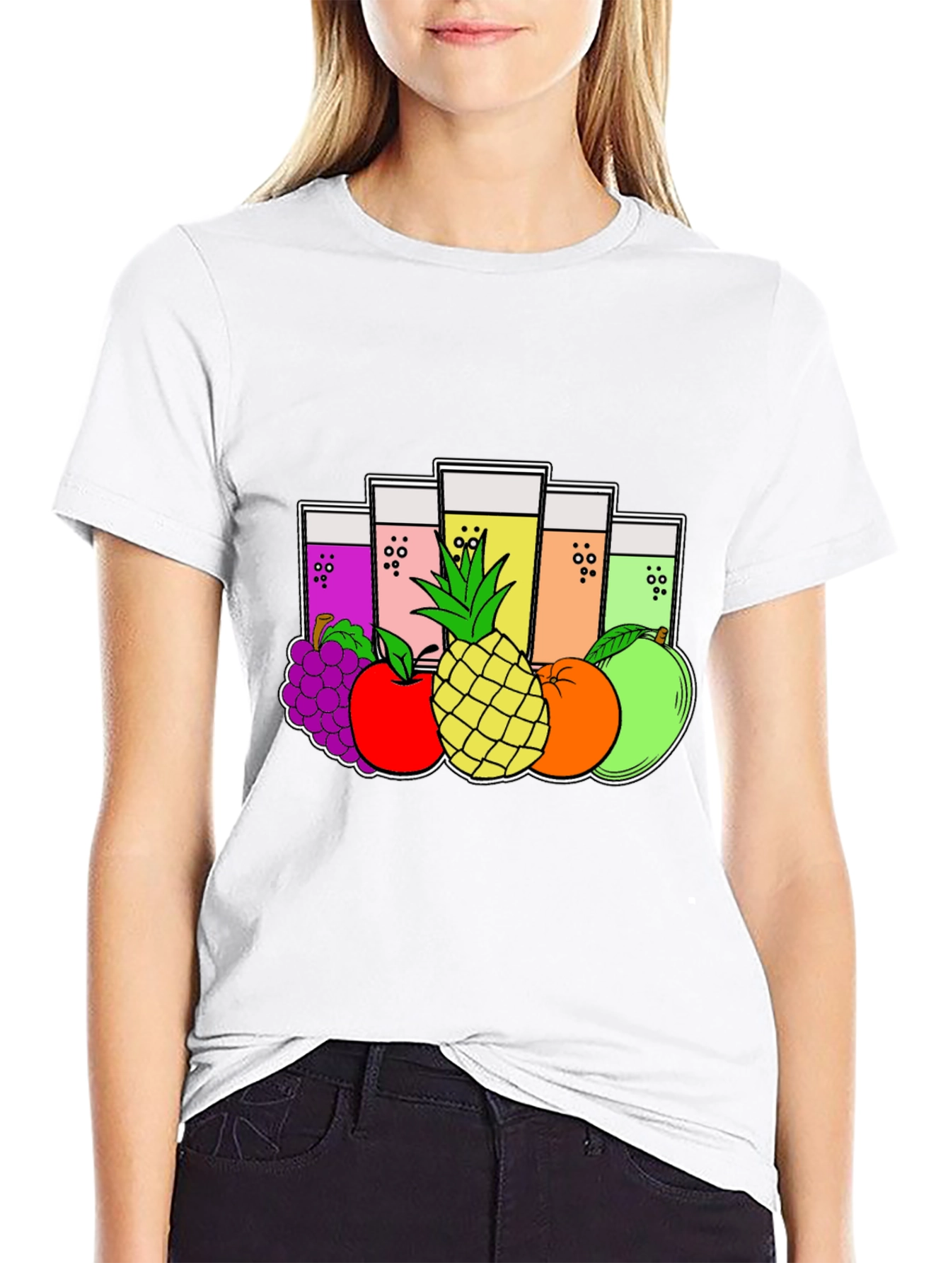 Fruity Juice Graphic Tee - Black T-Shirt