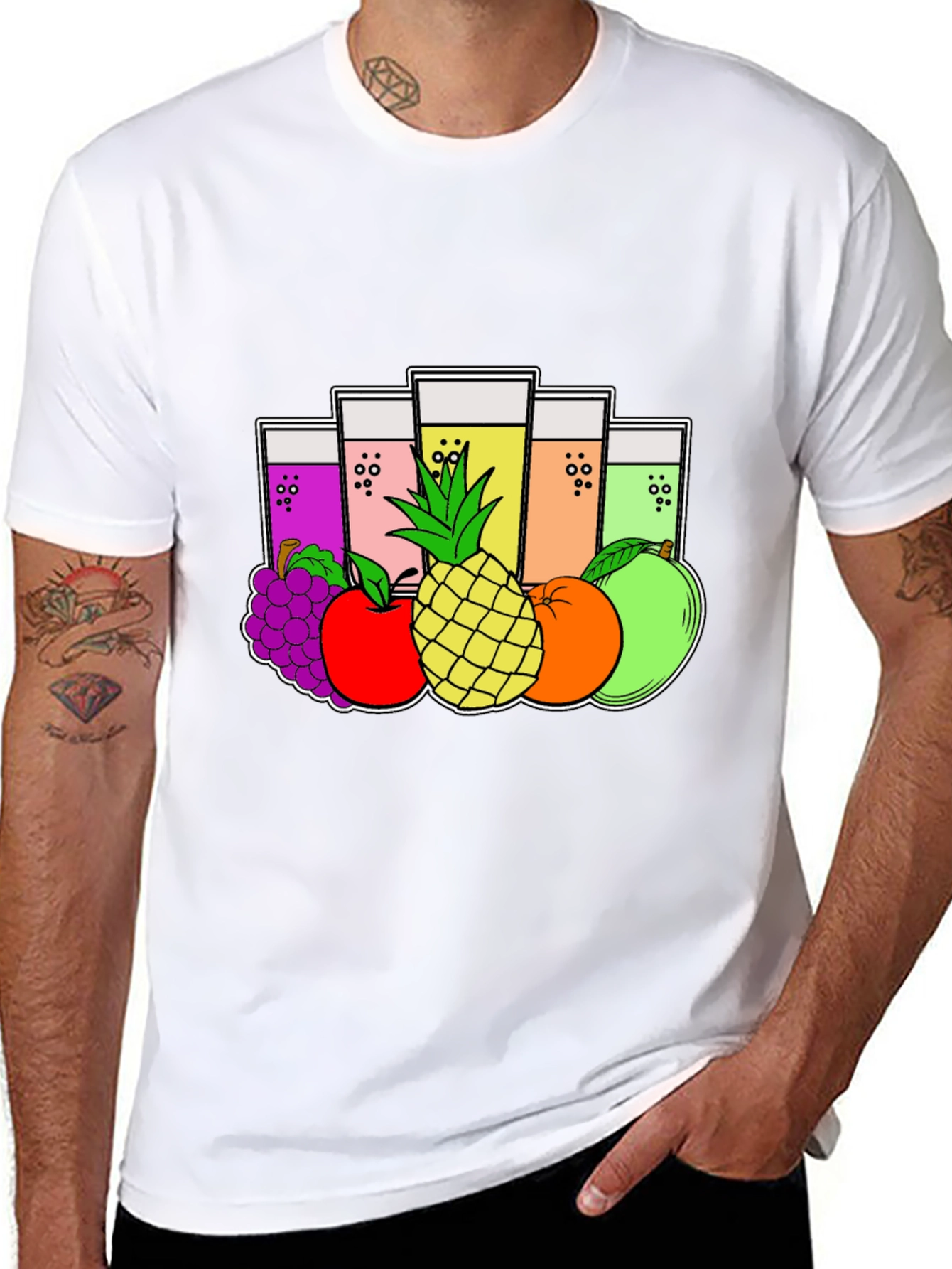 Fruity Juice Graphic Tee - Black T-Shirt