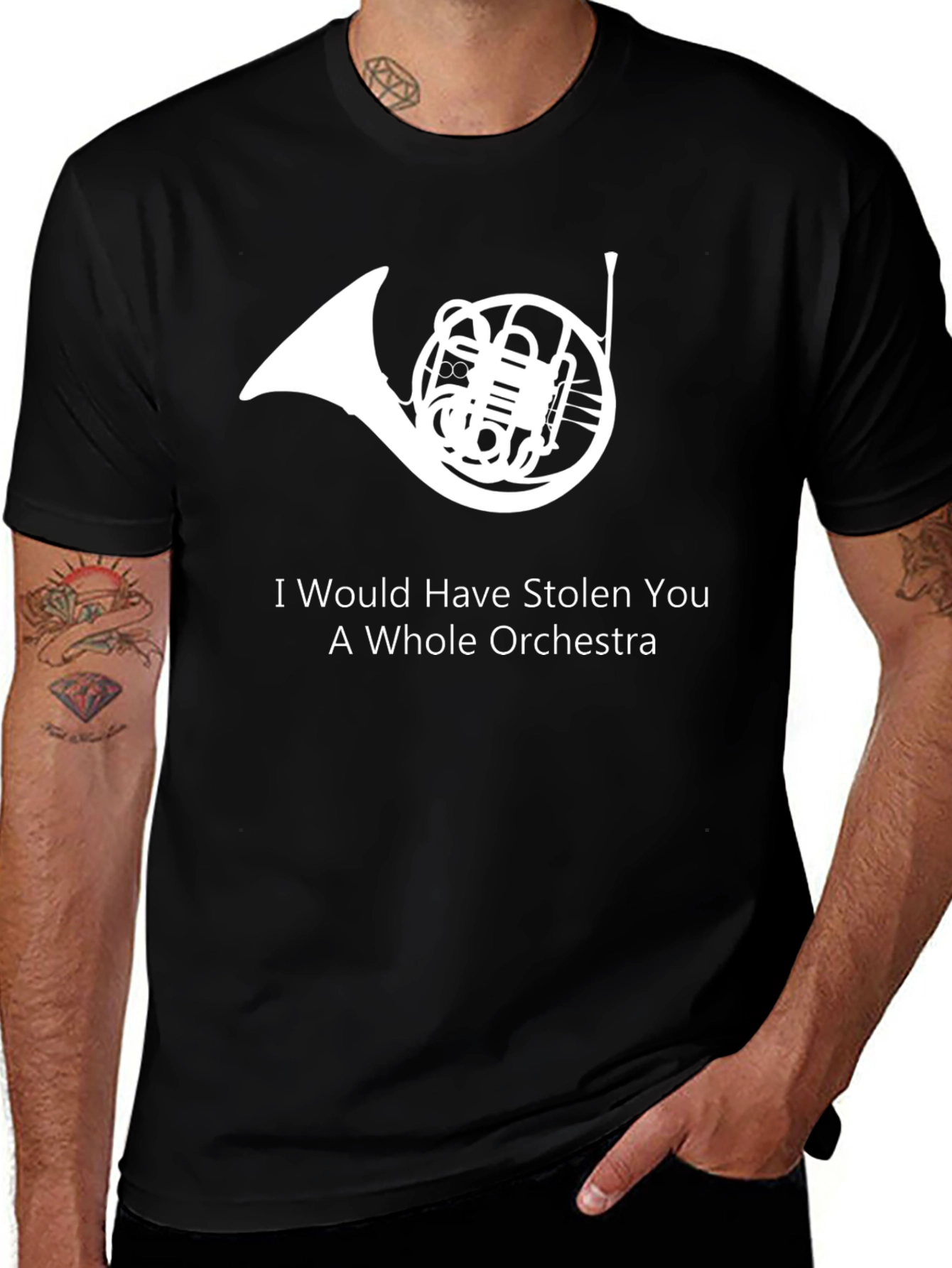 Orchestra Horn Black T-Shirt