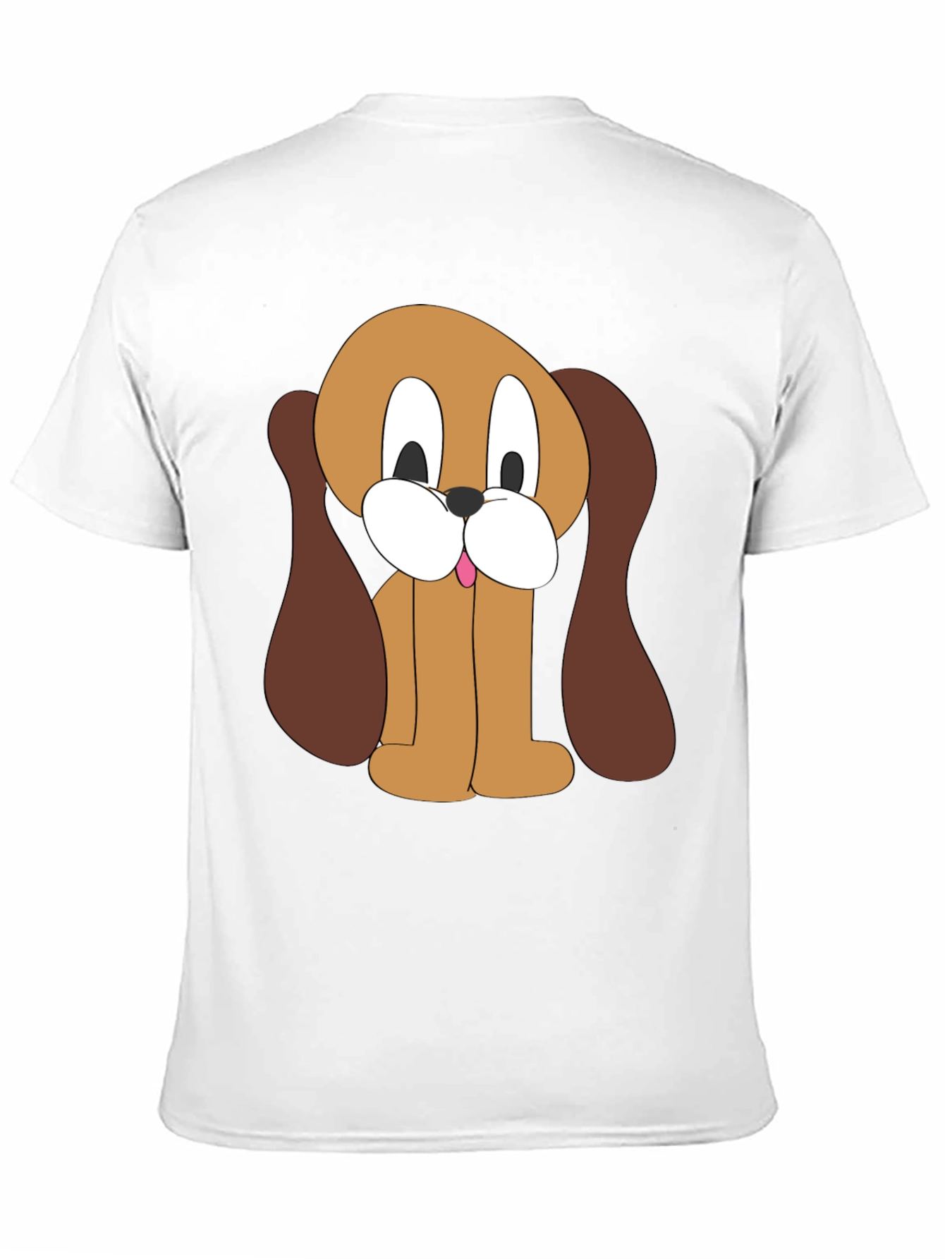 Cartoon Dog Graphic Tee - Unisex Black T-Shirt