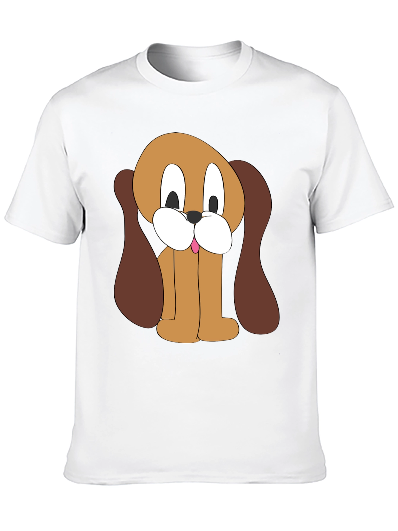 Cartoon Dog Graphic Tee - Unisex Black T-Shirt