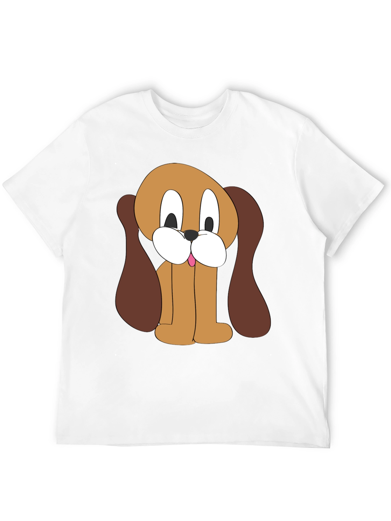 Cartoon Dog Graphic Tee - Unisex Black T-Shirt