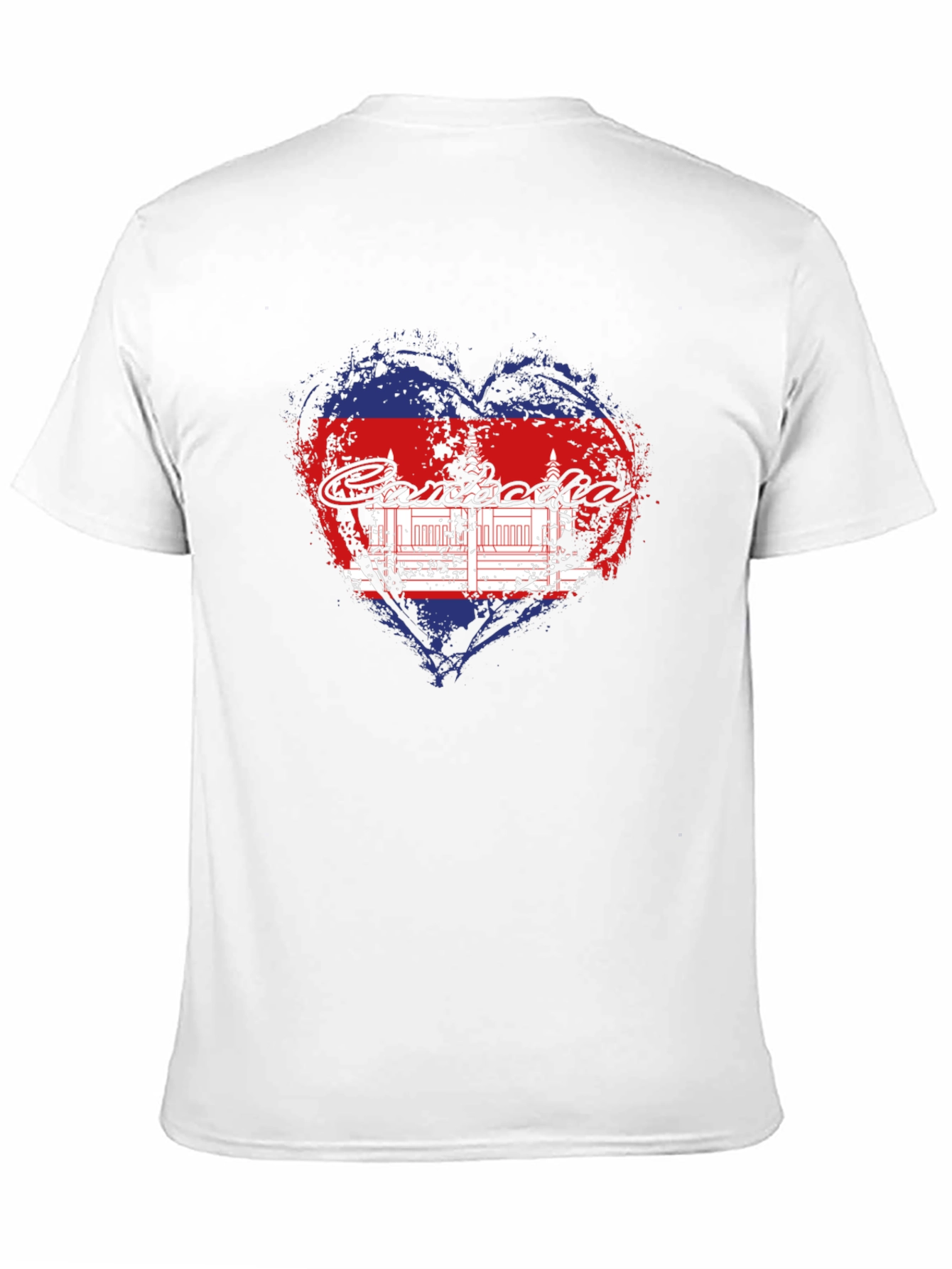 Cambodia Heart Flag Graphic T-Shirt
