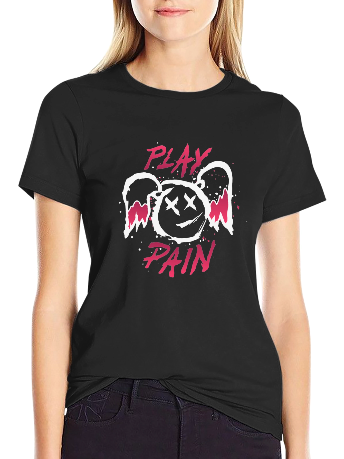 Play Pain Graphic Tee - Black Unisex T-Shirt