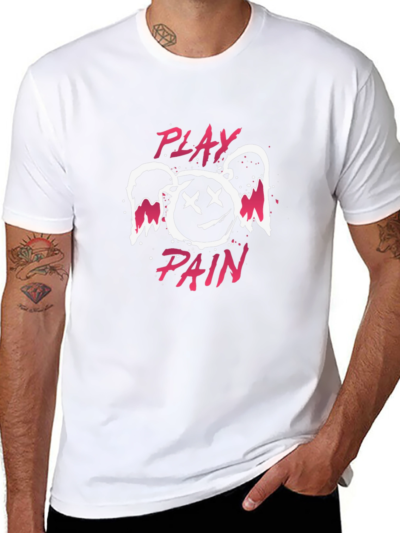 Play Pain Graphic Tee - Black Unisex T-Shirt