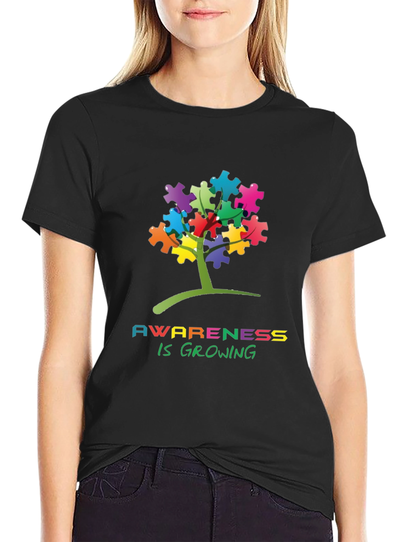 Autism Awareness Puzzle Tree T-Shirt