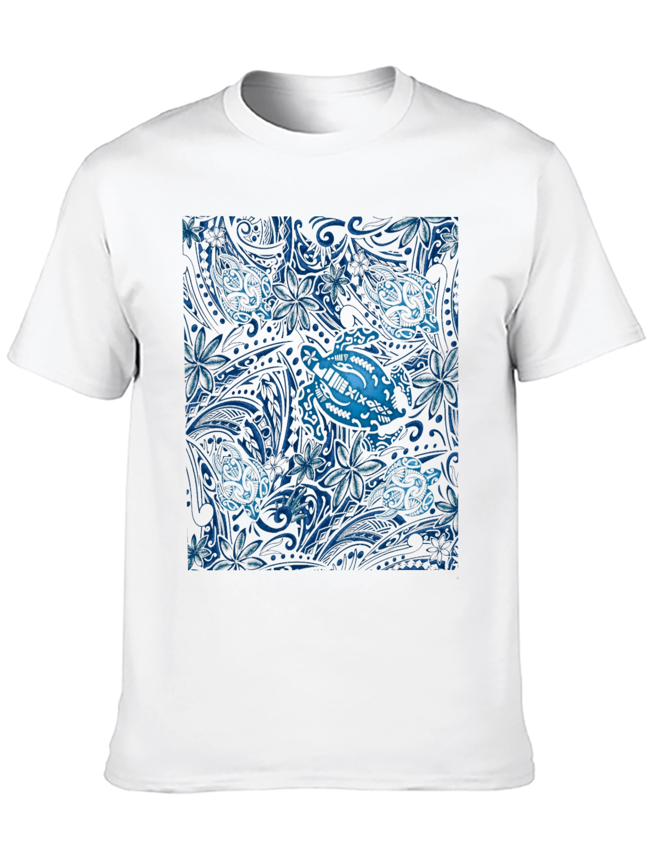 Turtle Print Black T-Shirt