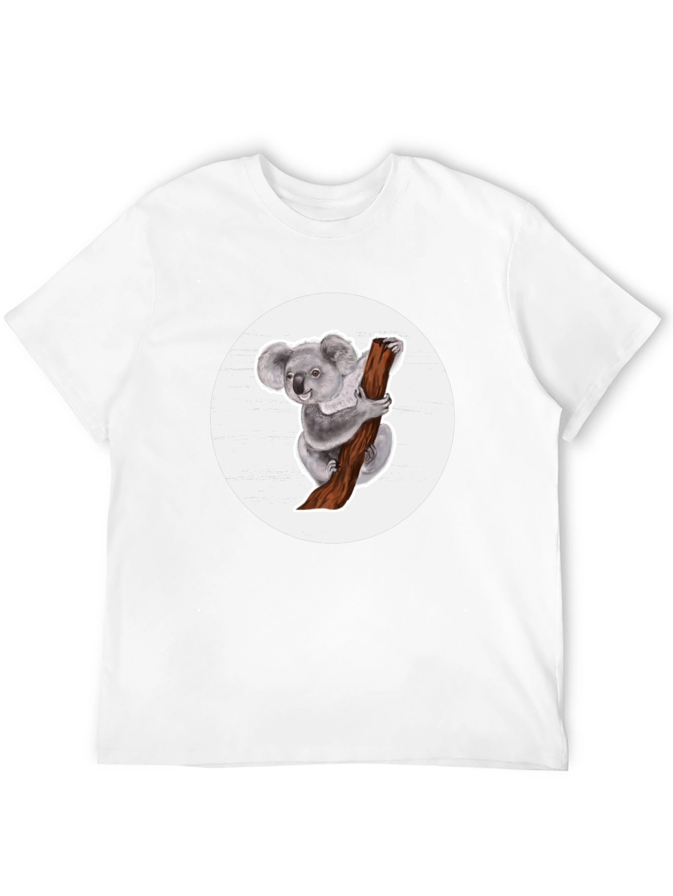 Koala Bear Graphic T-Shirt - Black Cotton Blend