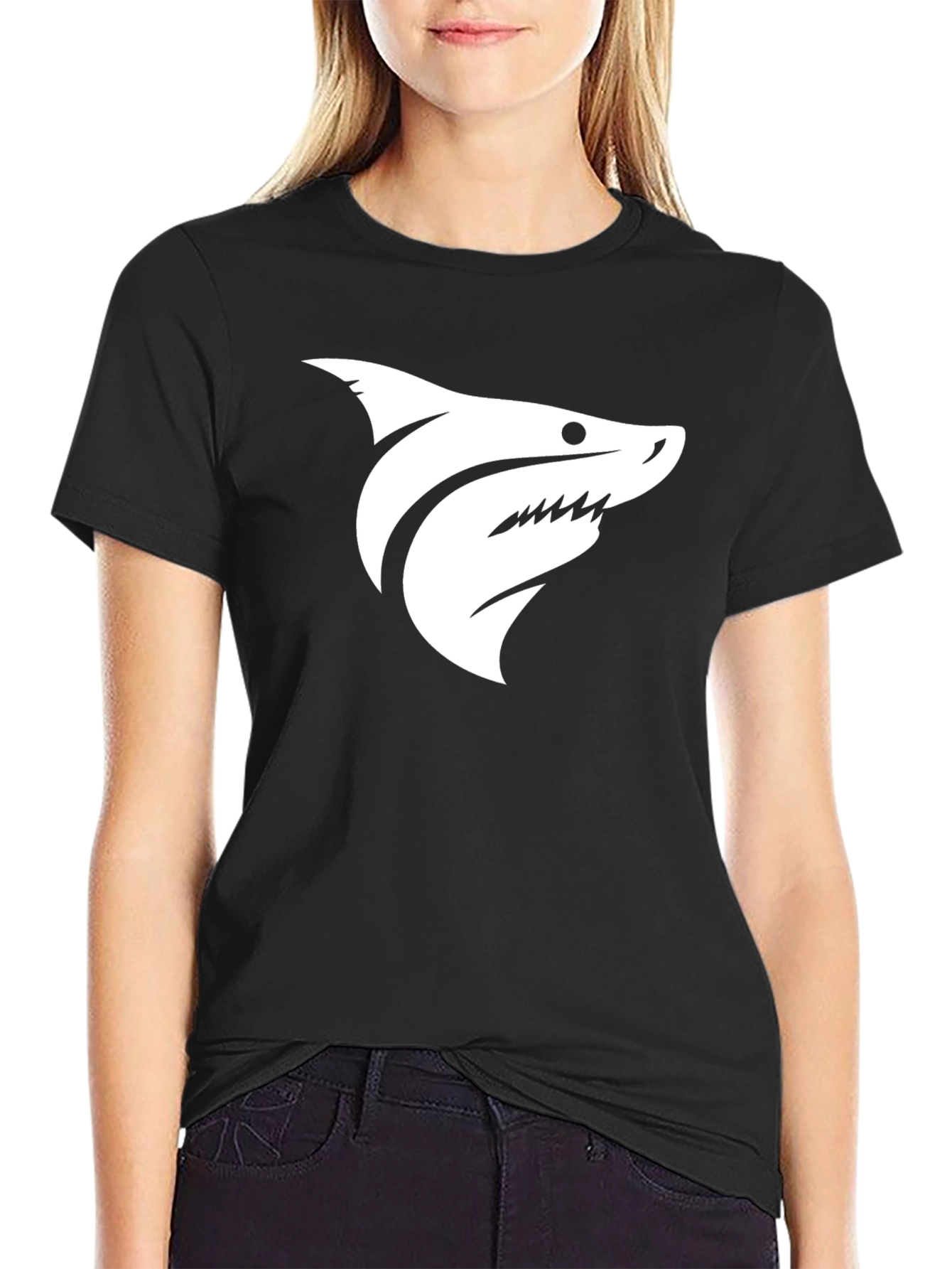 Cool Shark Graphic Black T-Shirt
