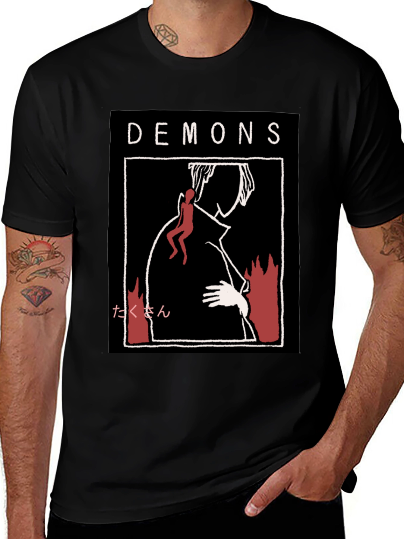 Demons Graphic Print T-Shirt