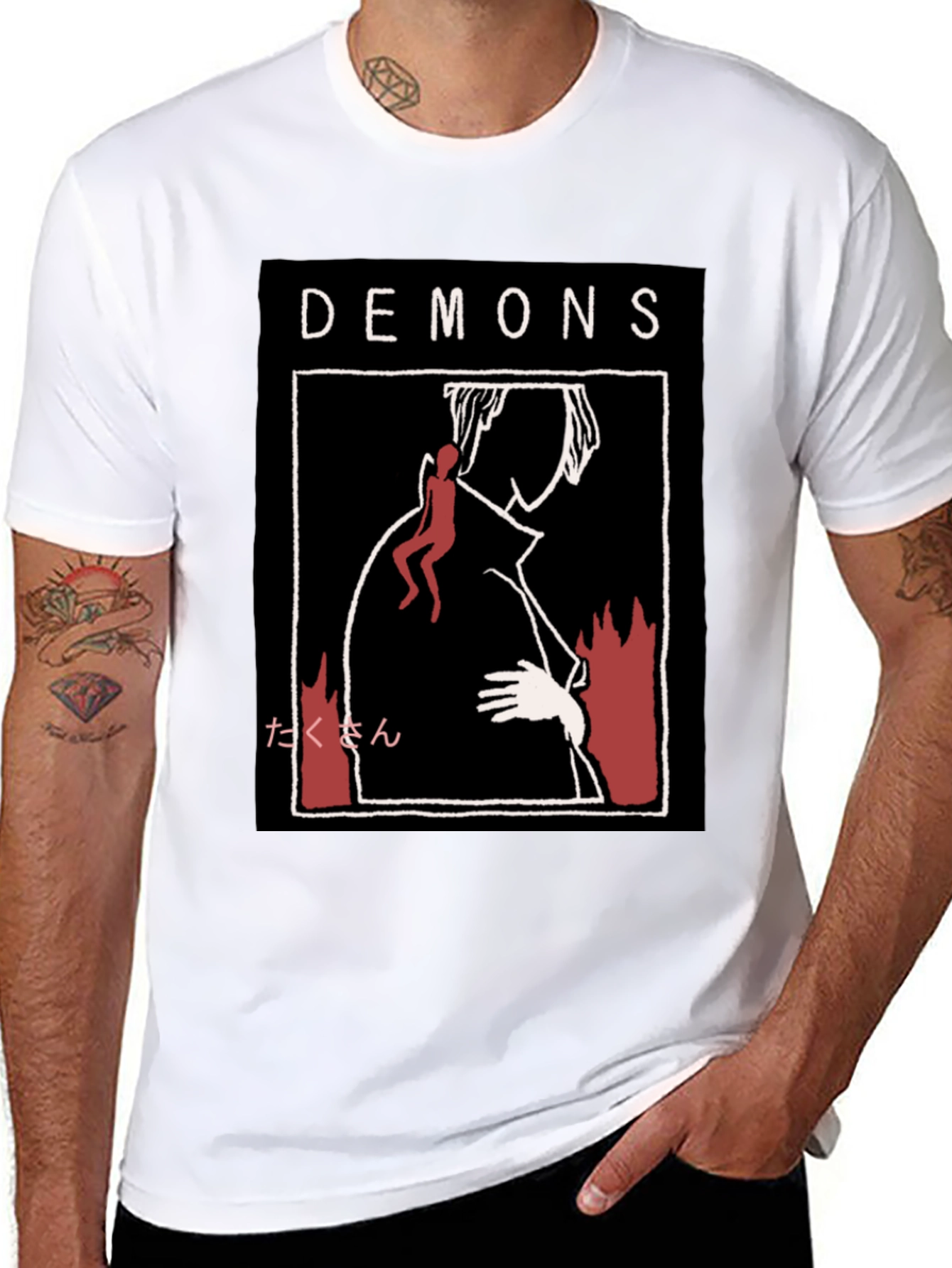 Demons Graphic Print T-Shirt