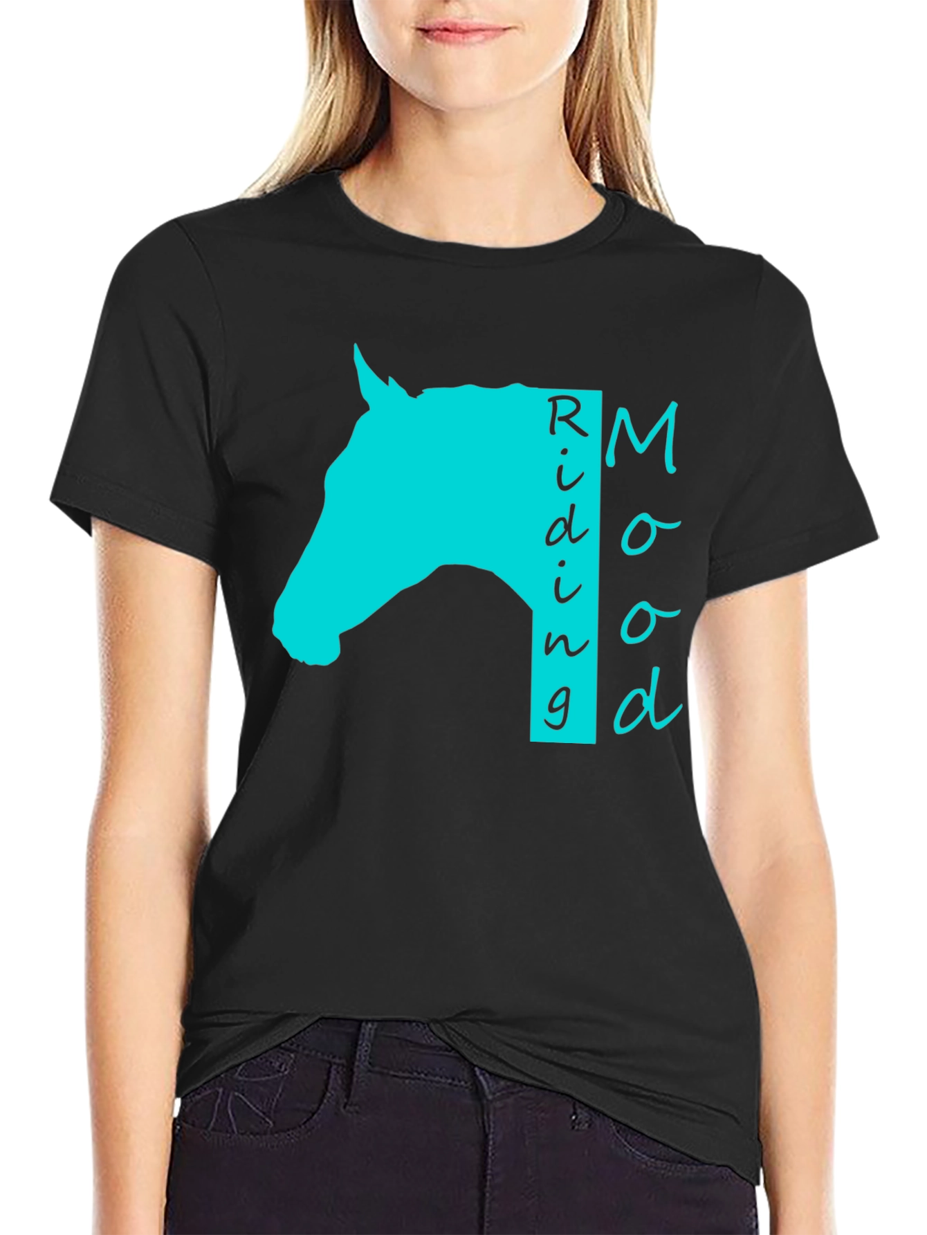 Riding Mood Tee - Equestrian Lifestyle Black T-Shirt