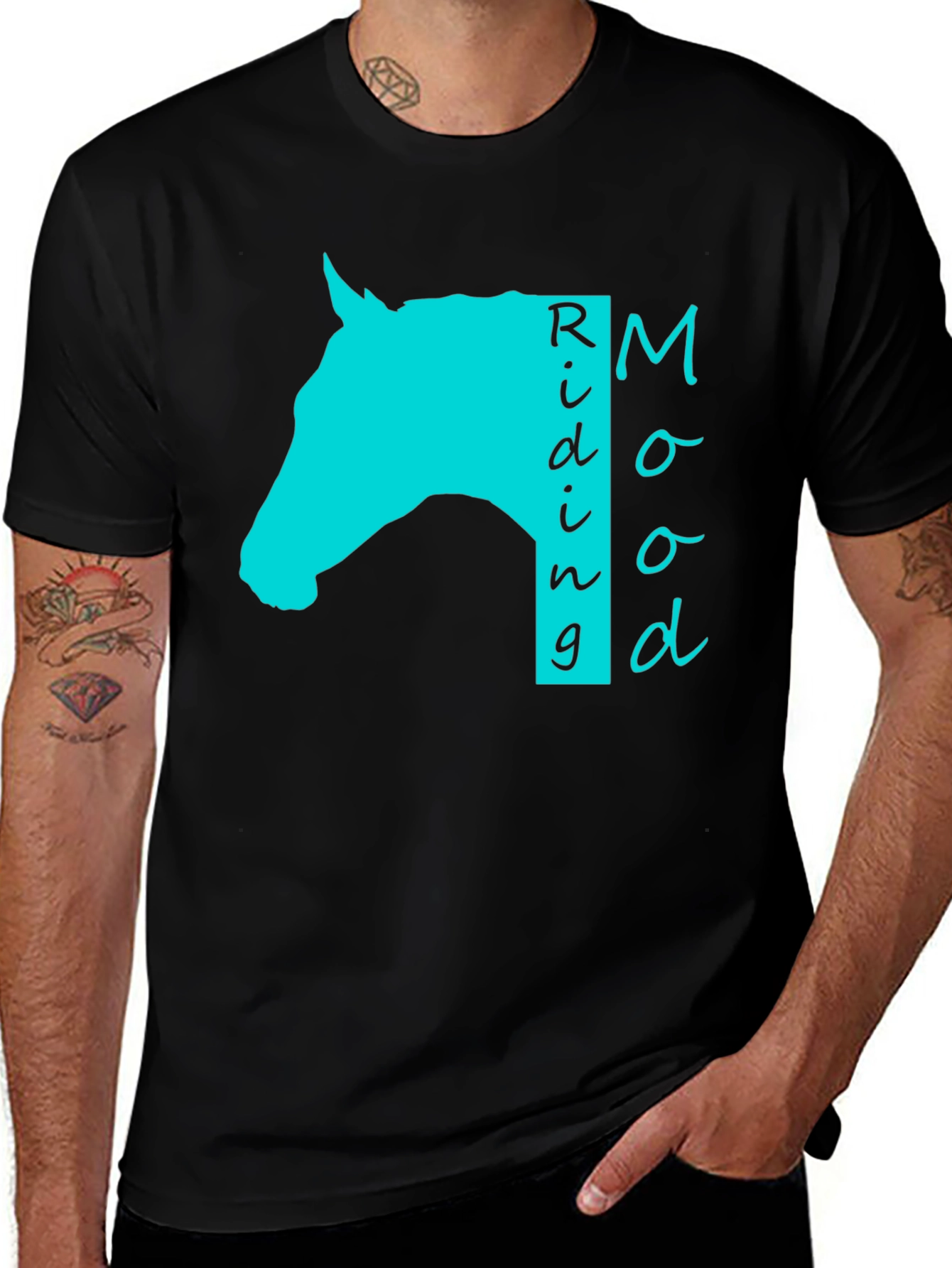 Riding Mood Tee - Equestrian Lifestyle Black T-Shirt