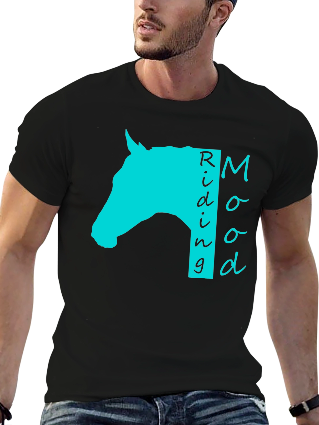 Riding Mood Tee - Equestrian Lifestyle Black T-Shirt