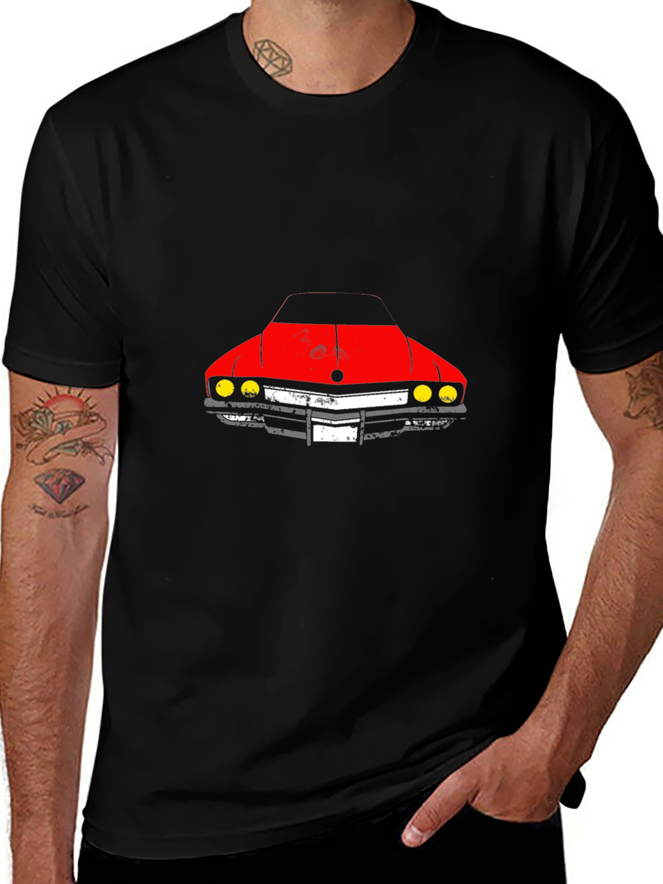 Classic Car Graphic Tee - Black