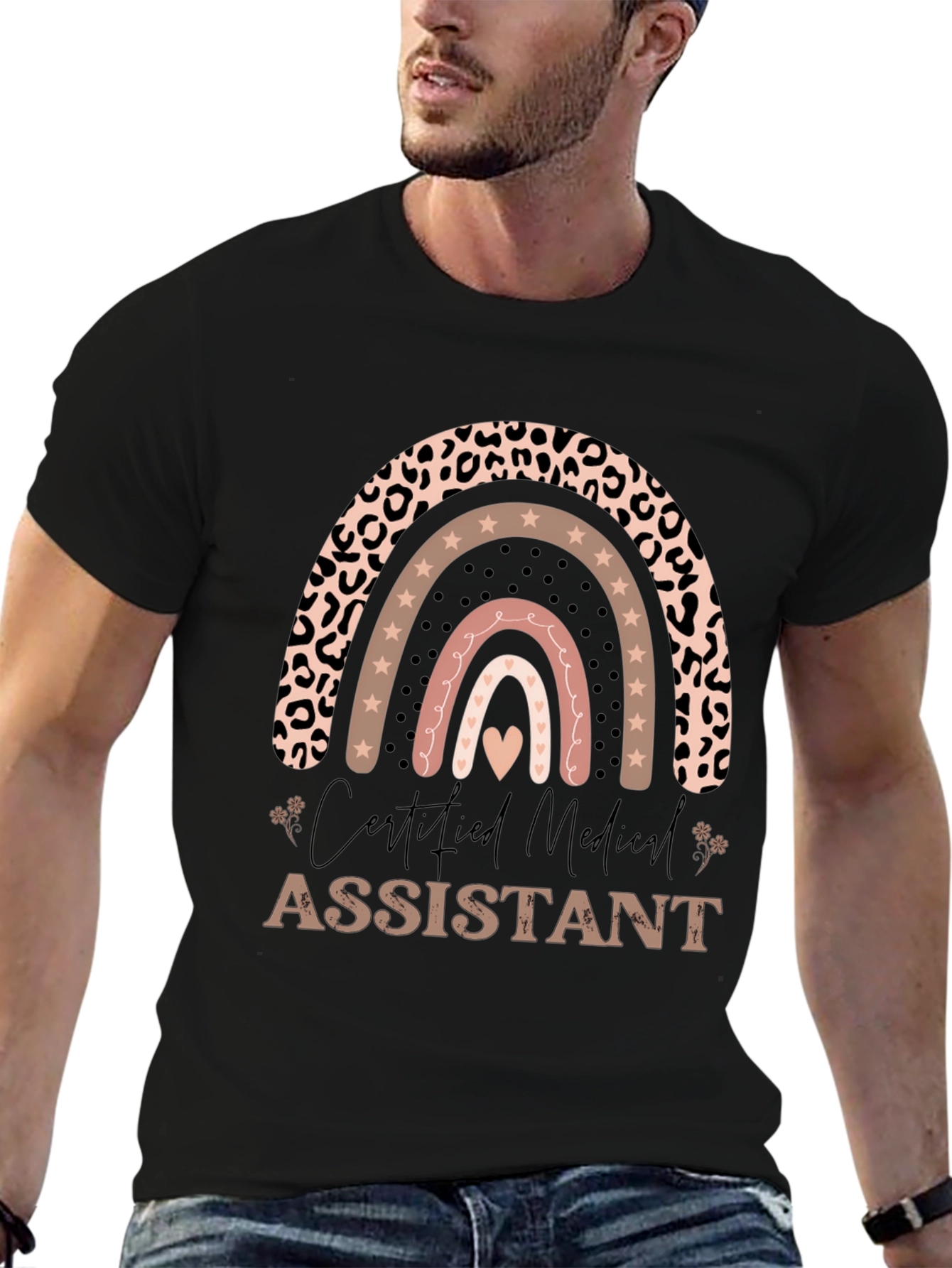 Certified Medical Assistant Rainbow Graphic Tee