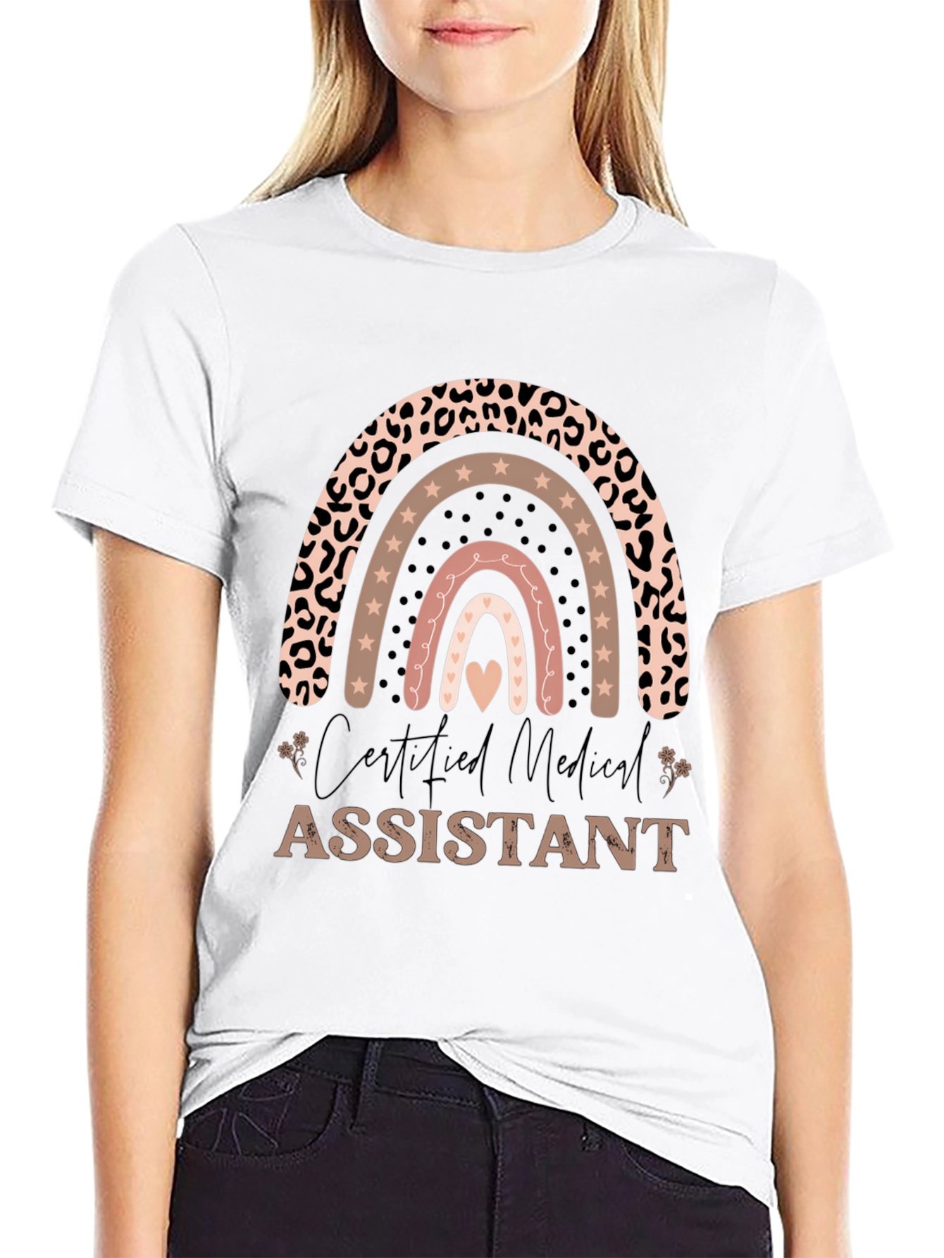 Certified Medical Assistant Rainbow Graphic Tee