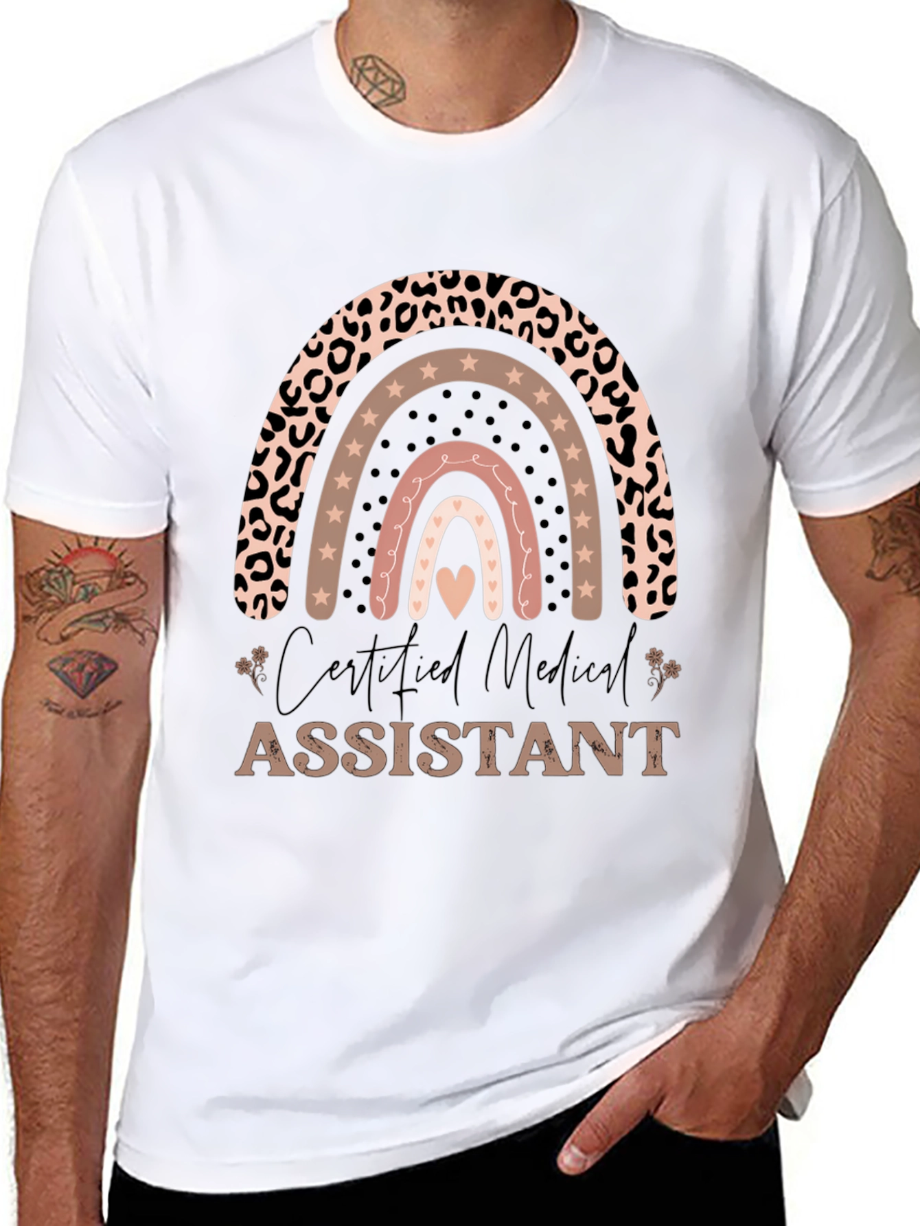 Certified Medical Assistant Rainbow Graphic Tee