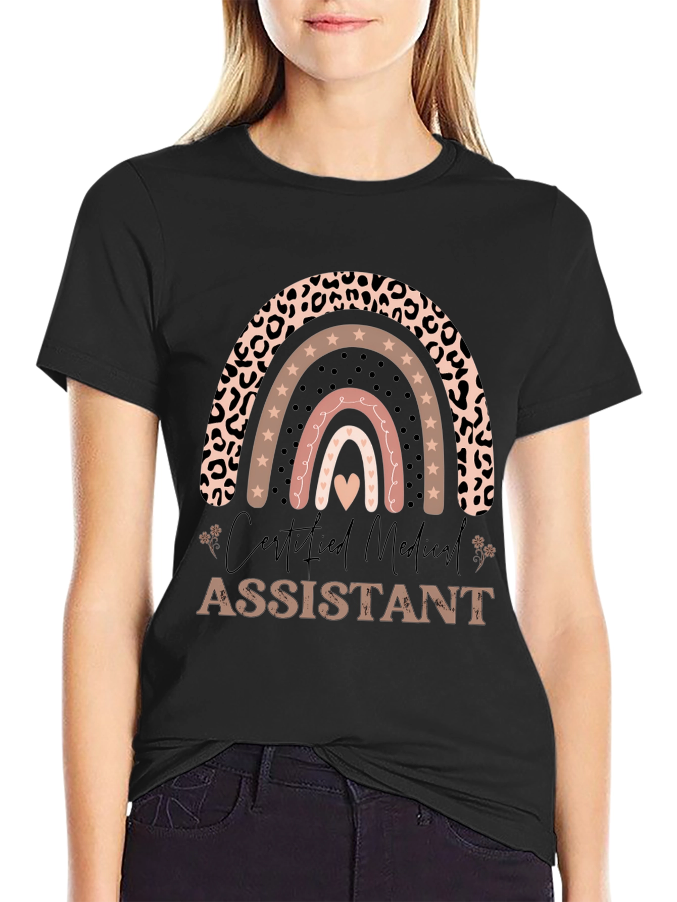 Certified Medical Assistant Rainbow Graphic Tee