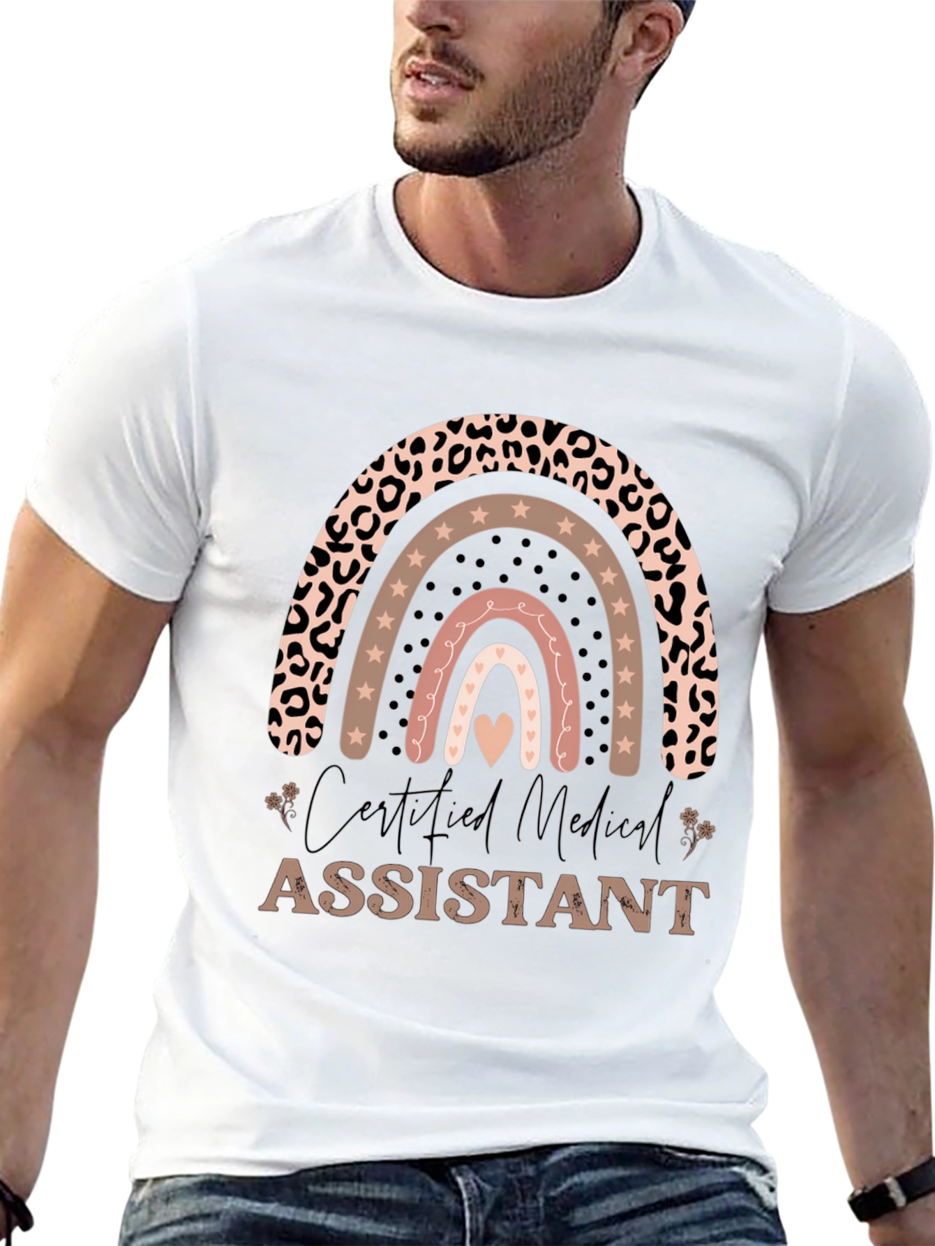 Certified Medical Assistant Rainbow Graphic Tee
