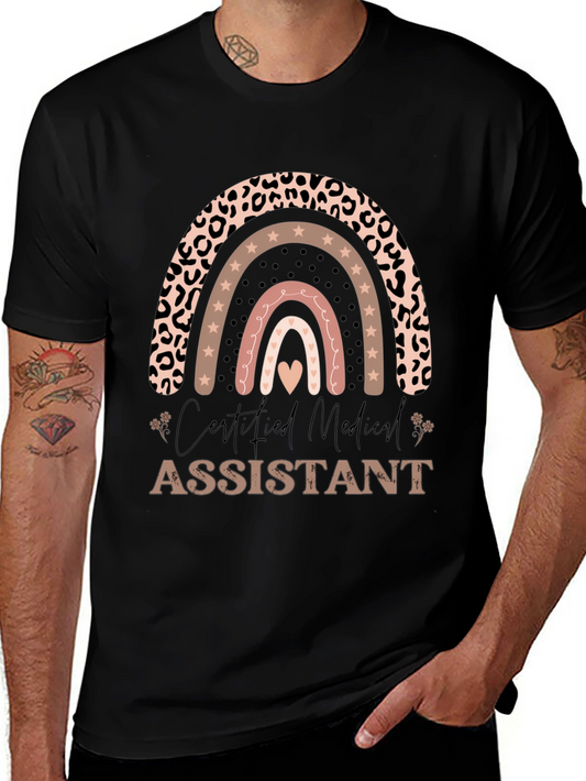 Certified Medical Assistant Rainbow Graphic Tee