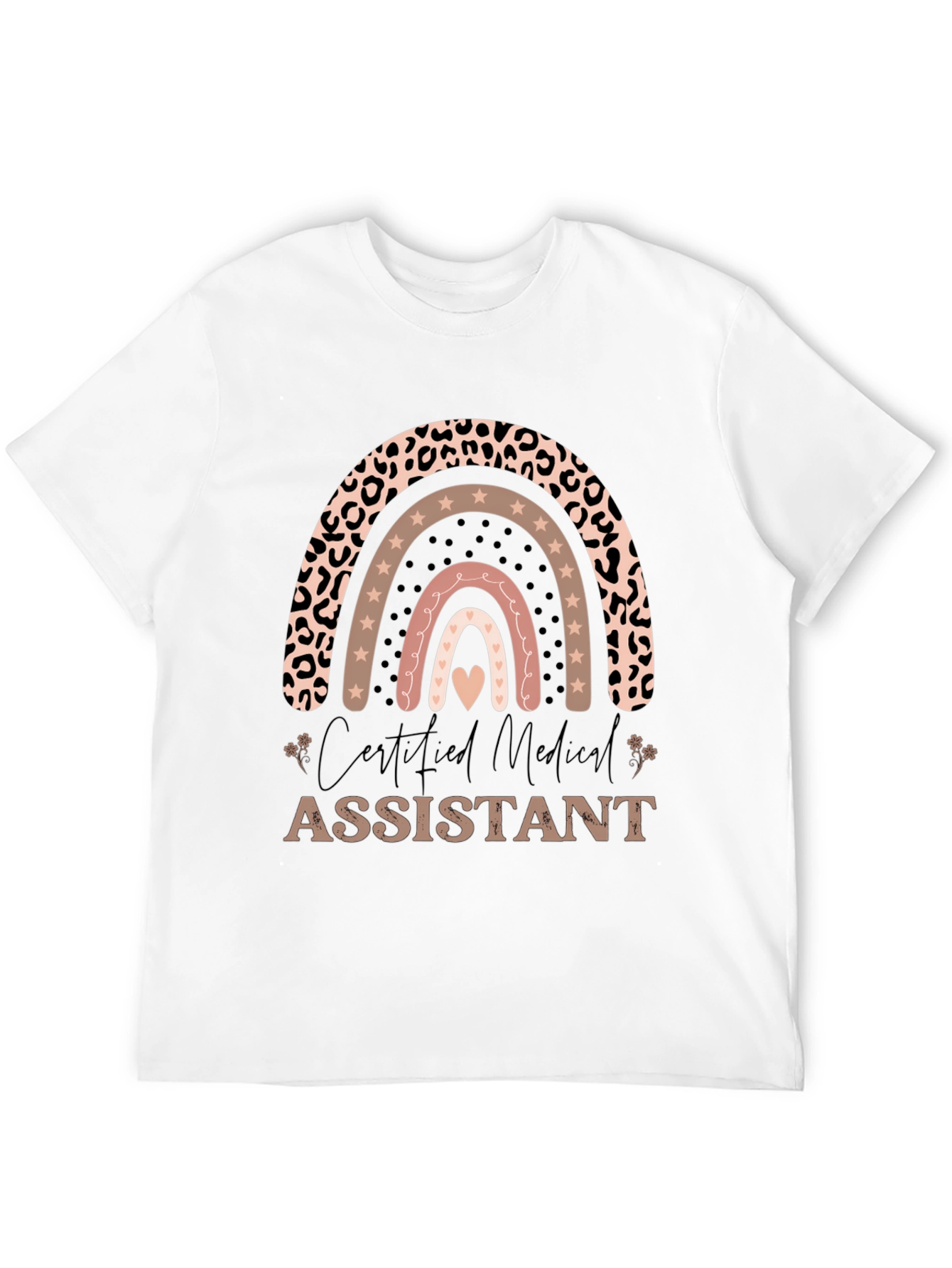 Certified Medical Assistant Rainbow Graphic Tee