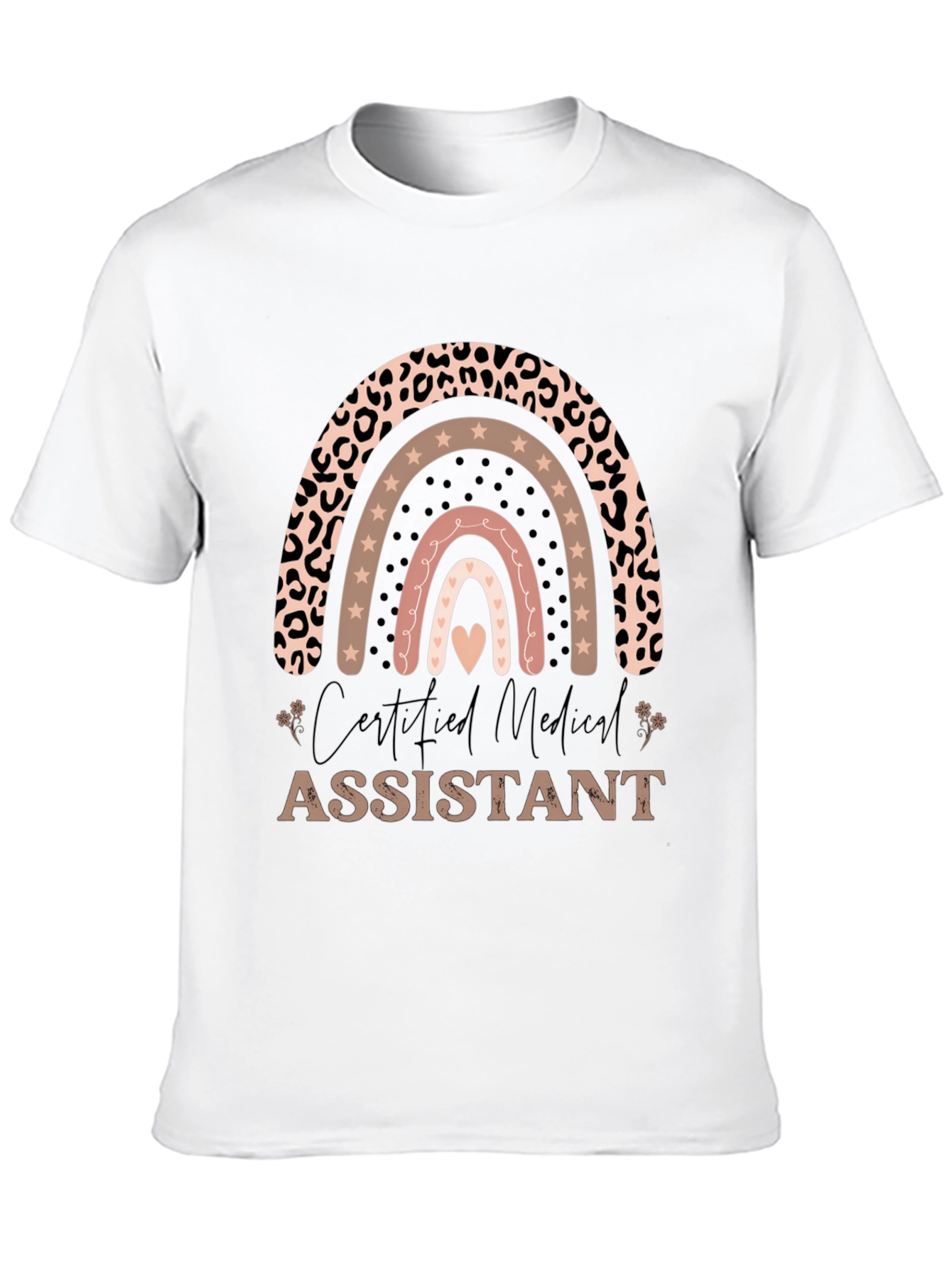 Certified Medical Assistant Rainbow Graphic Tee