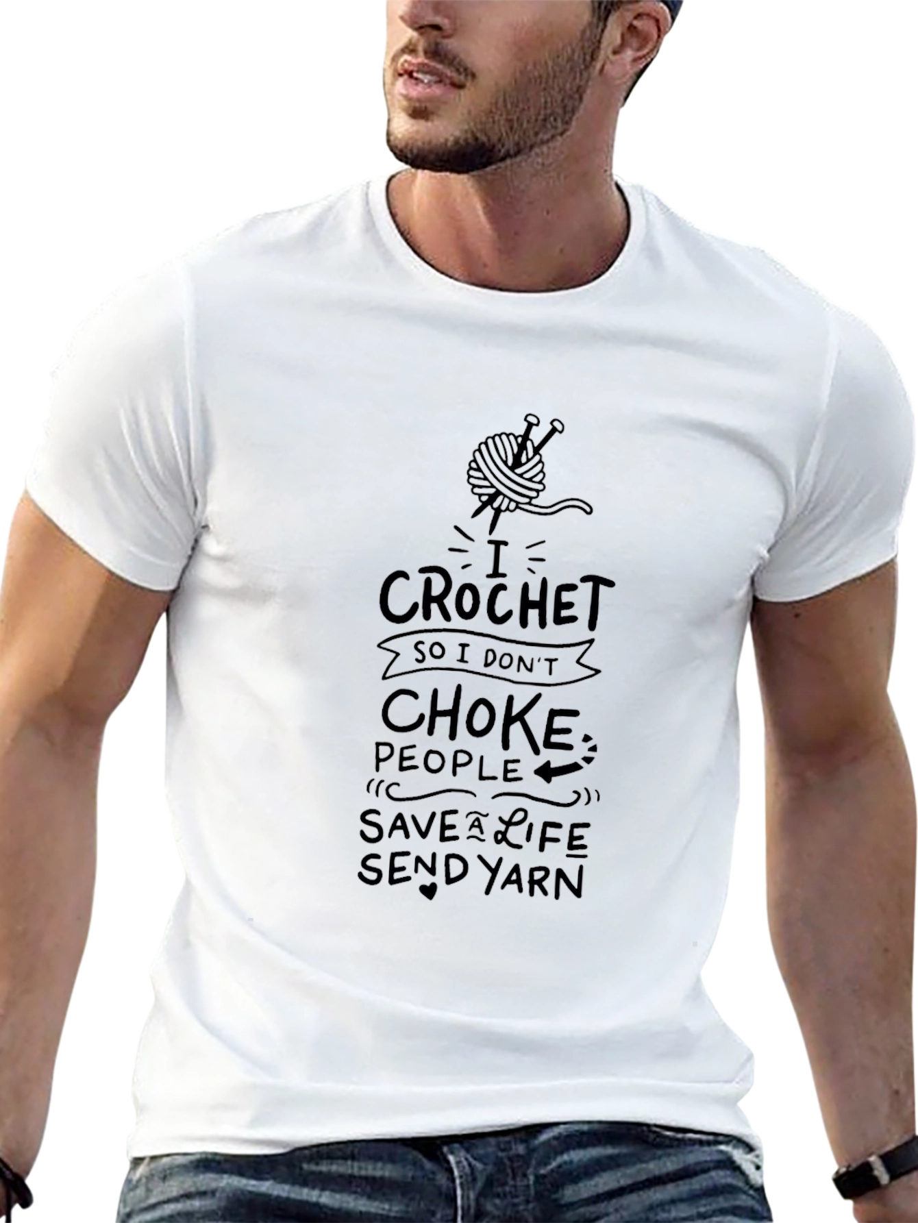 I Crochet Funny T-Shirt: Save a Life Send Yarn!