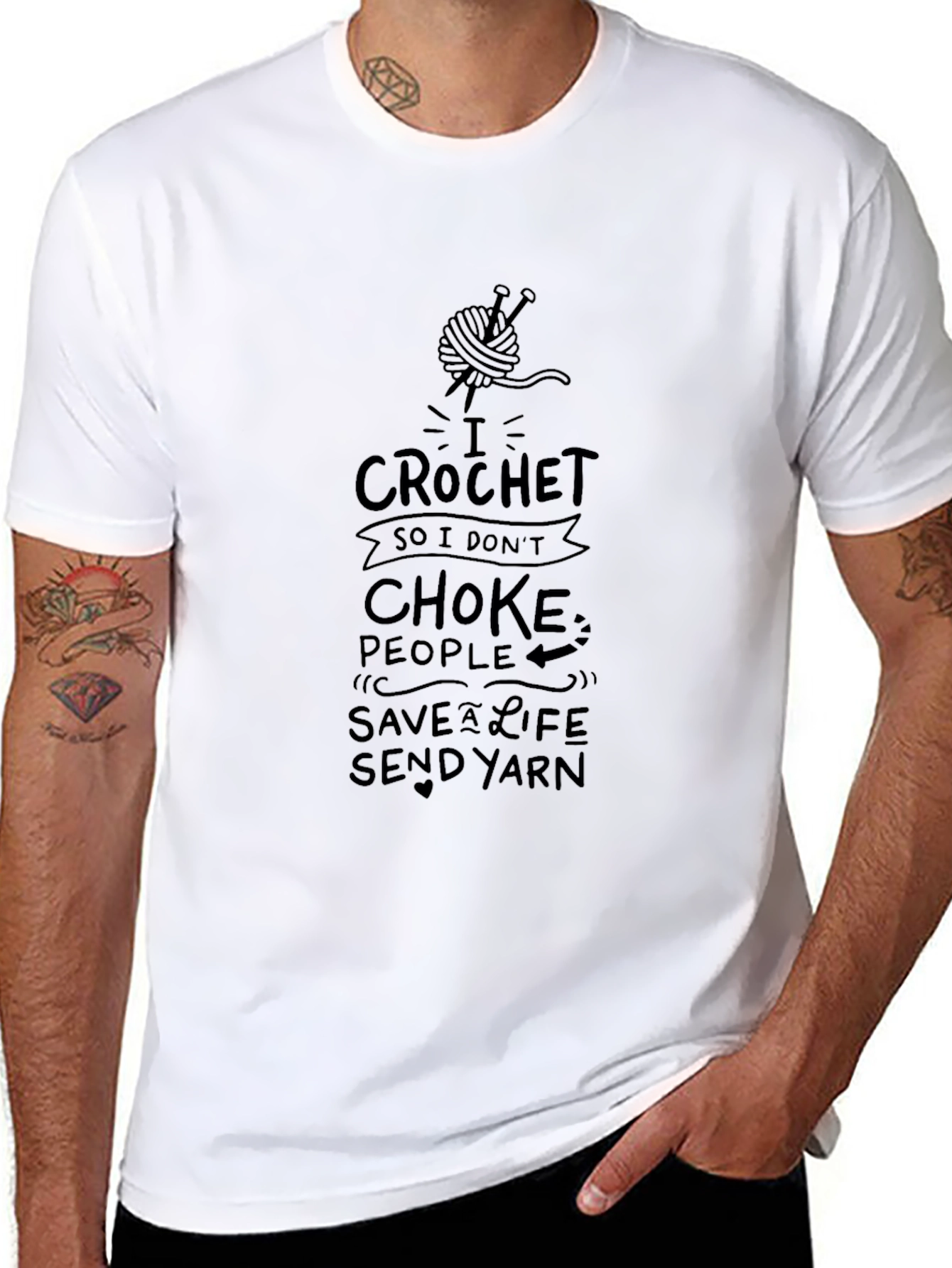 I Crochet Funny T-Shirt: Save a Life Send Yarn!