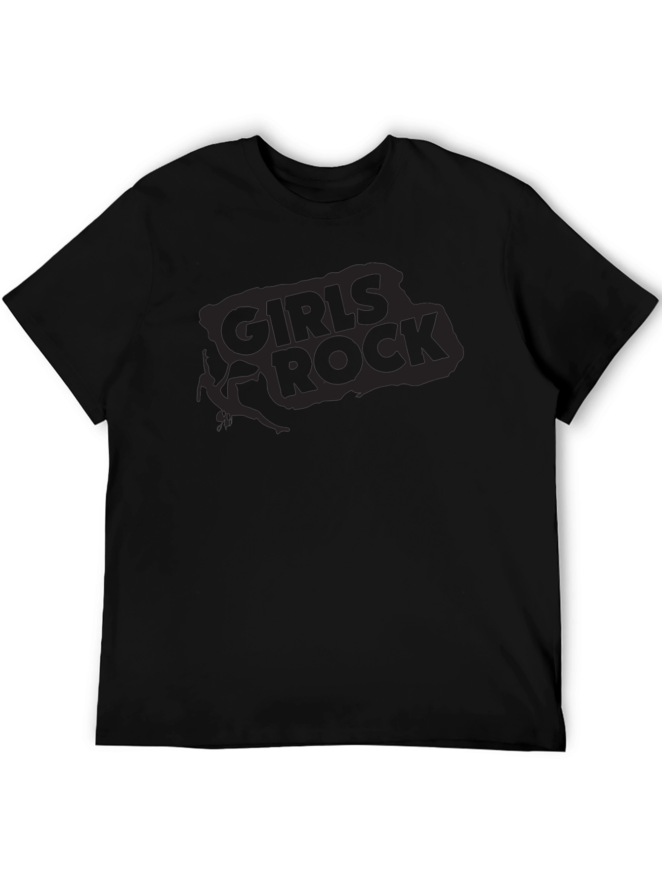 Girls Rock Graphic Tee - Black Cotton