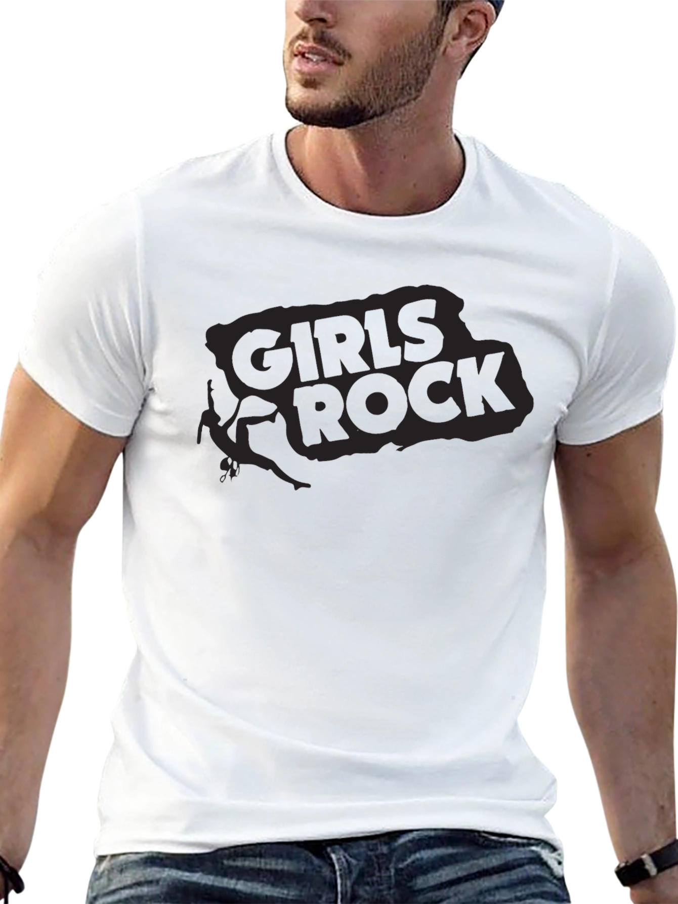 Girls Rock Graphic Tee - Black Cotton