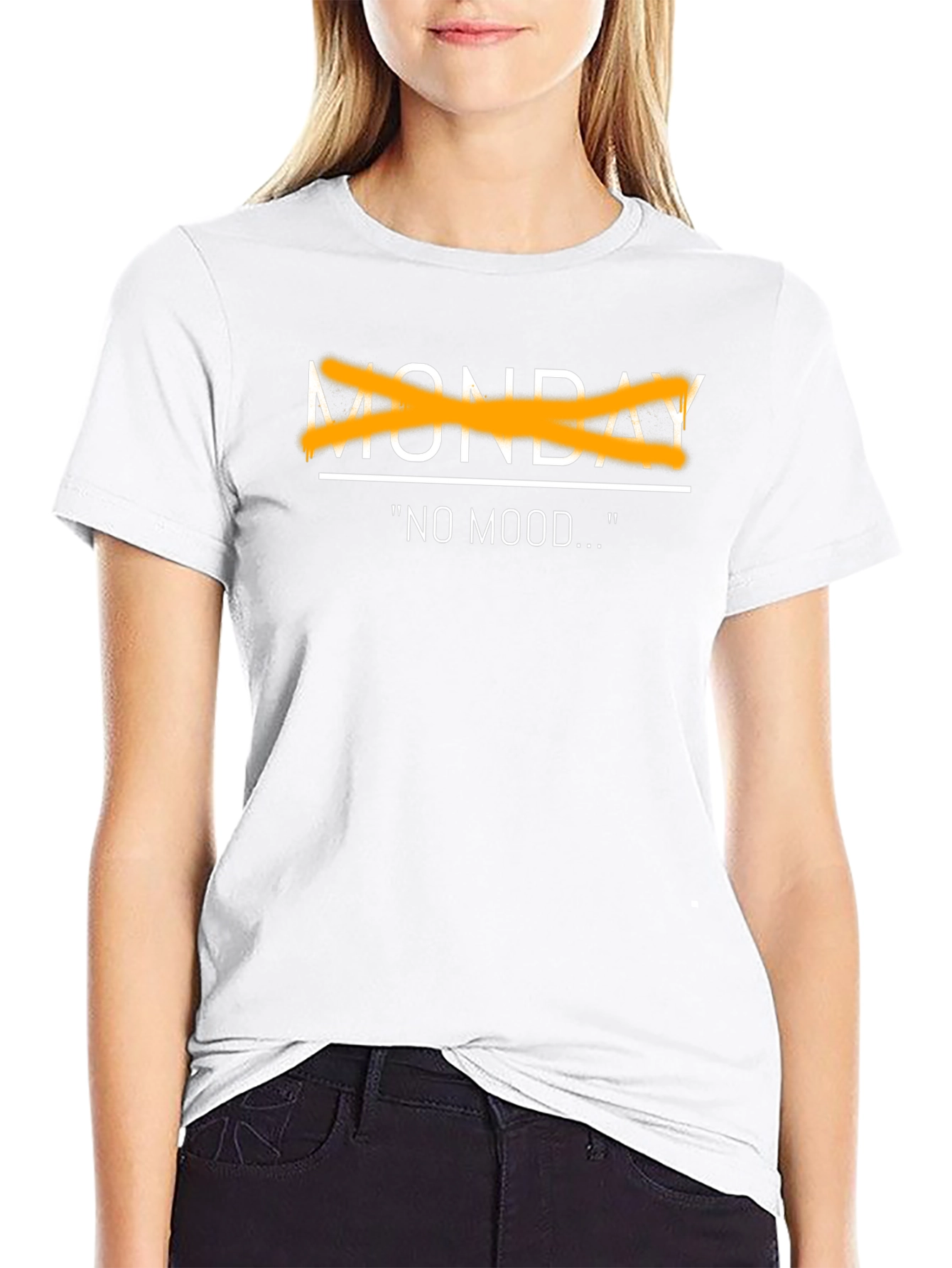 Monday No Mood Black Graphic Tee