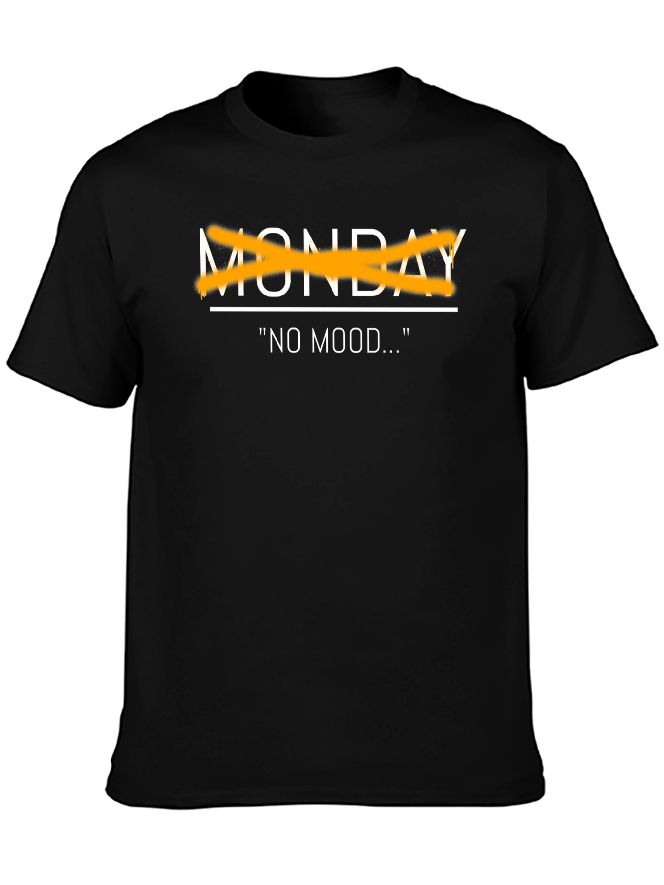 Monday No Mood Black Graphic Tee