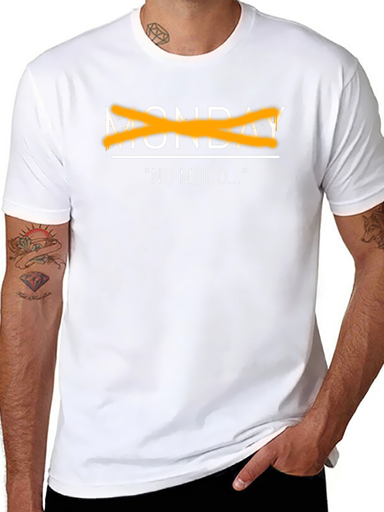 Monday No Mood Black Graphic Tee
