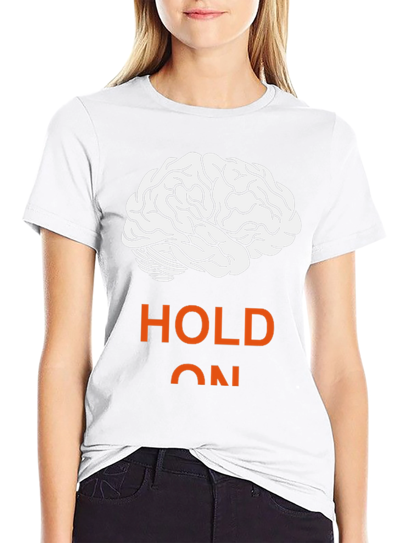Hold On Brain T-Shirt - Mens Graphic Tee