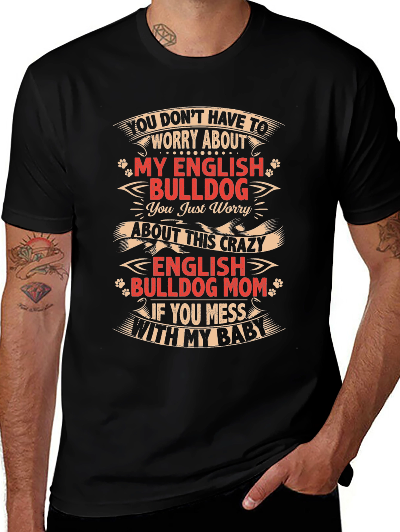 English Bulldog Mom T-Shirt