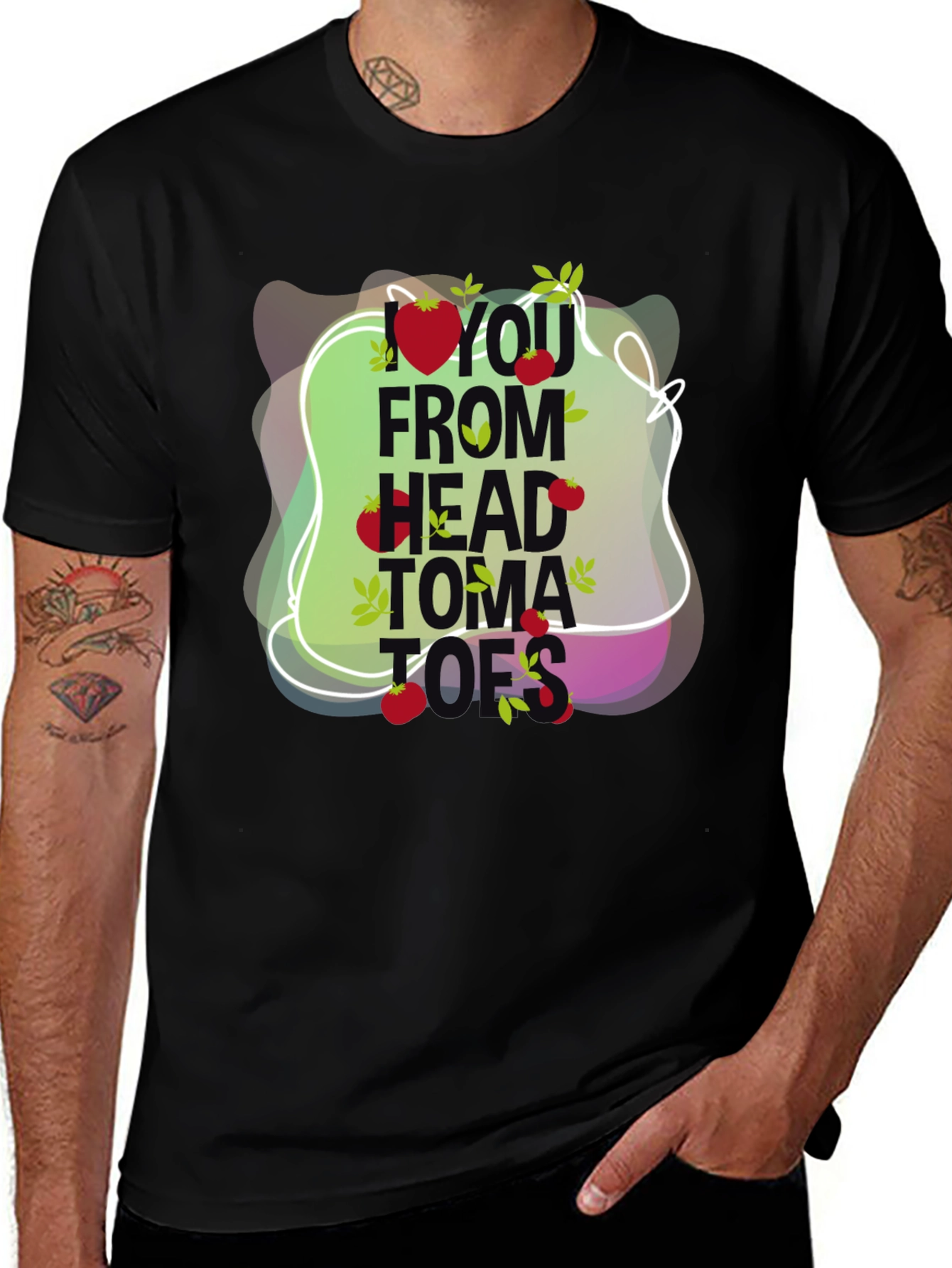 Head to Tomatoes Graphic Tee - Black