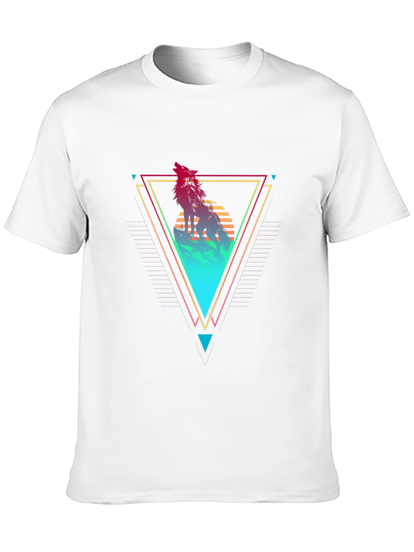 Geometric Wolf Graphic Tee
