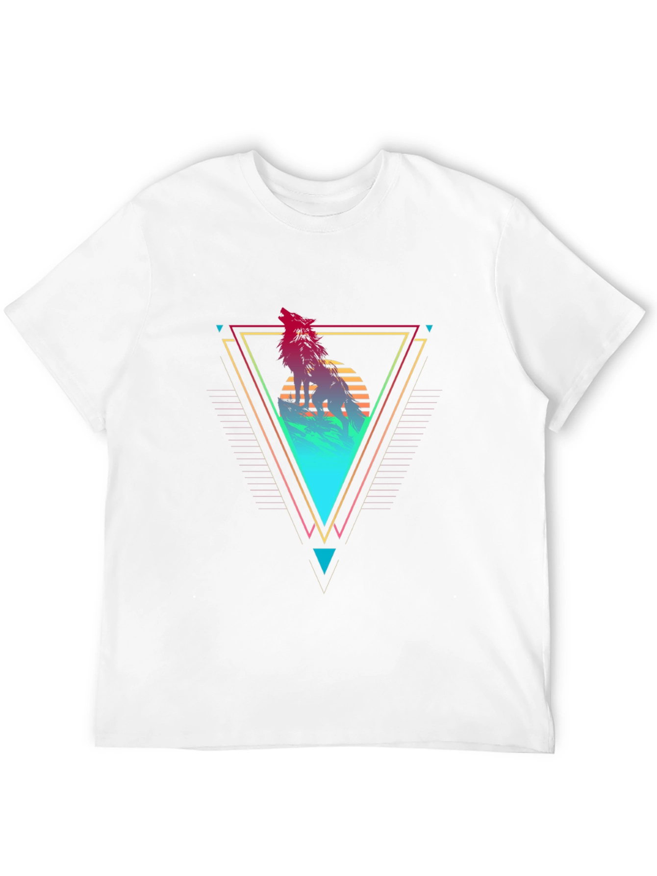 Geometric Wolf Graphic Tee